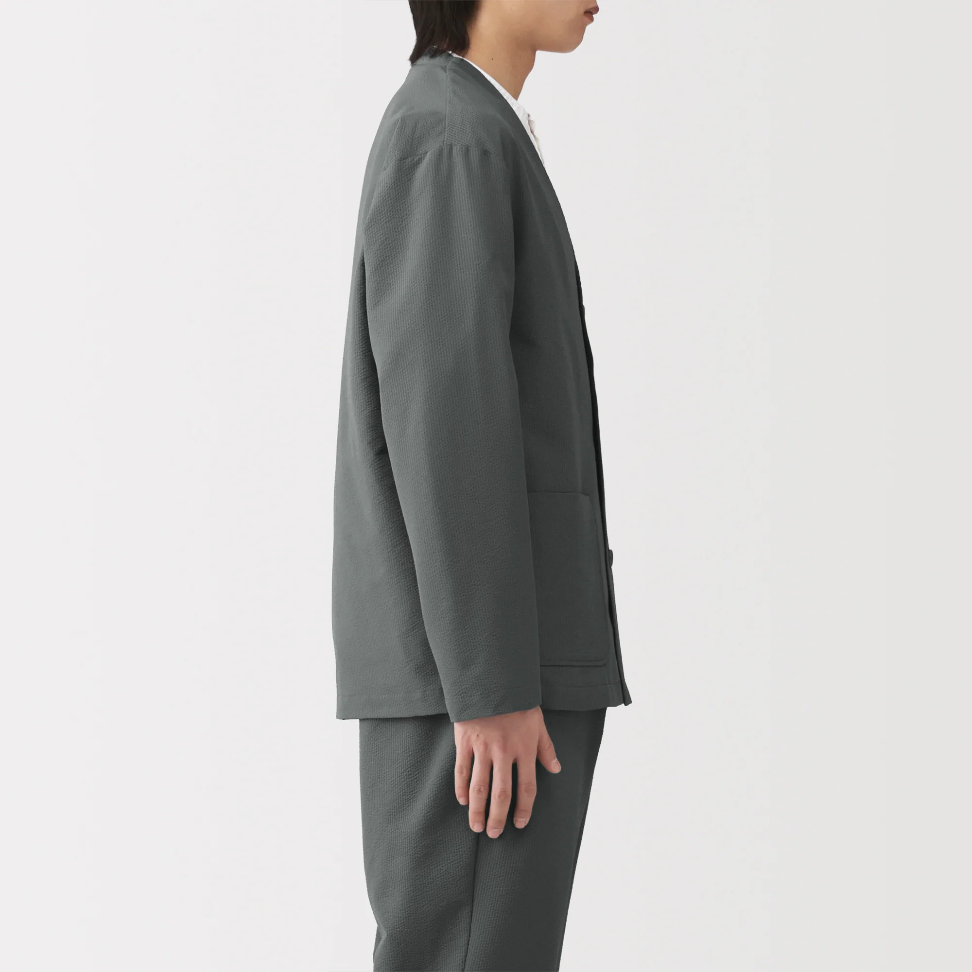 Breathable Seersucker Cardigan - Image 13