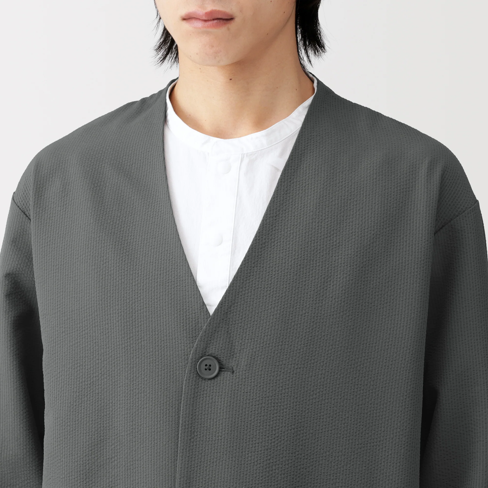 Breathable Seersucker Cardigan - Image 15