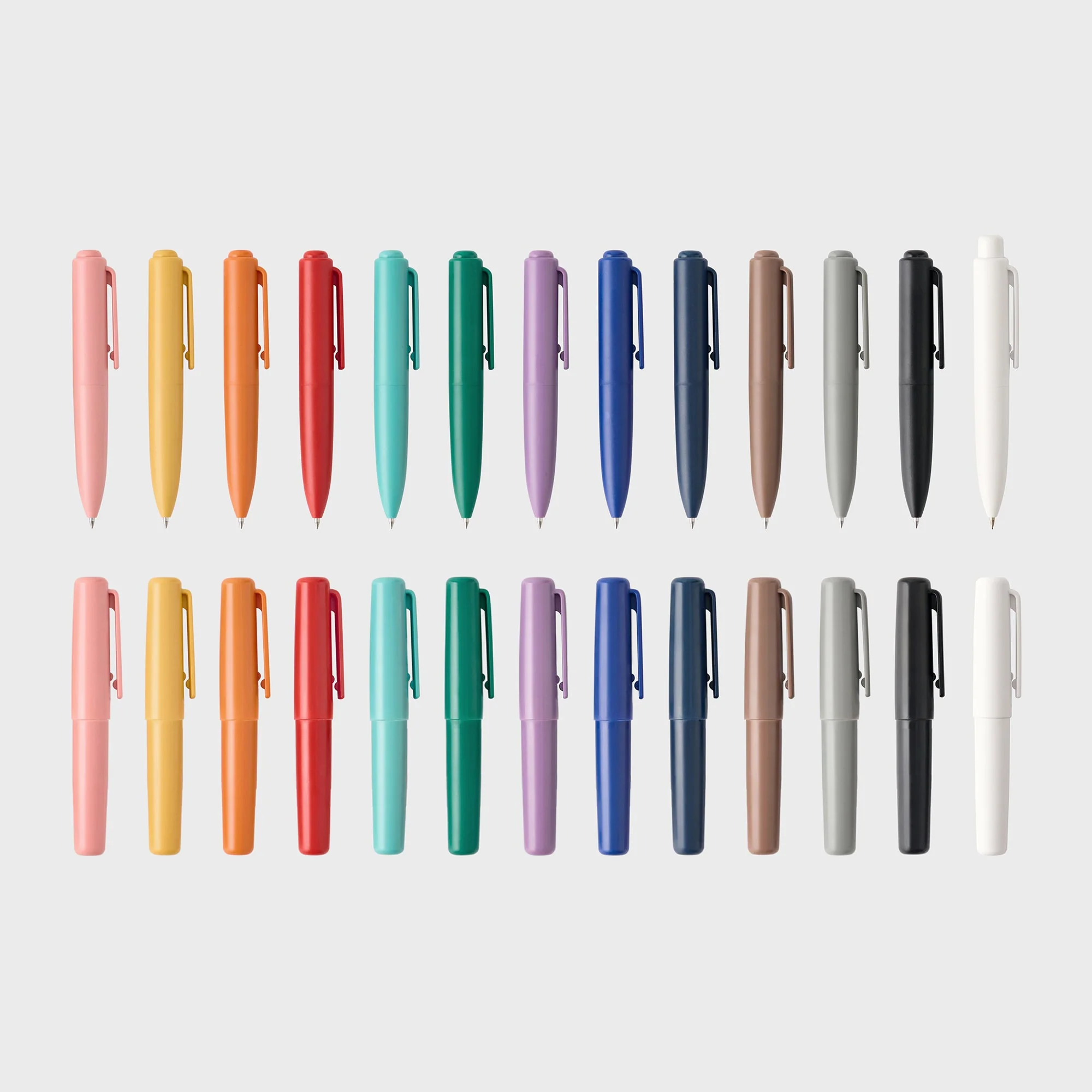 Compact Gel Ink Ballpoint Pen Knock Type 0.5 mm - Blue - Image 9