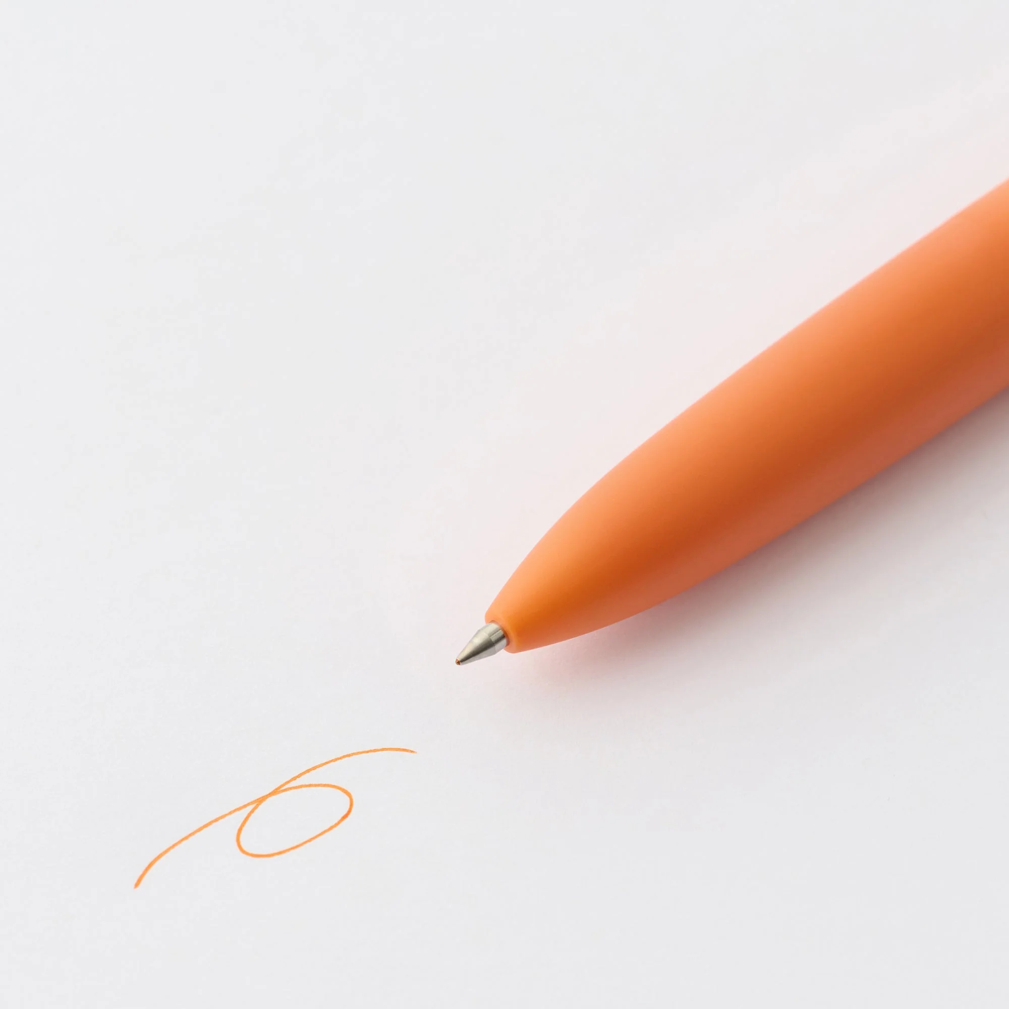 Compact Gel Ink Ballpoint Pen Knock Type 0.5 mm - Orange - Image 2