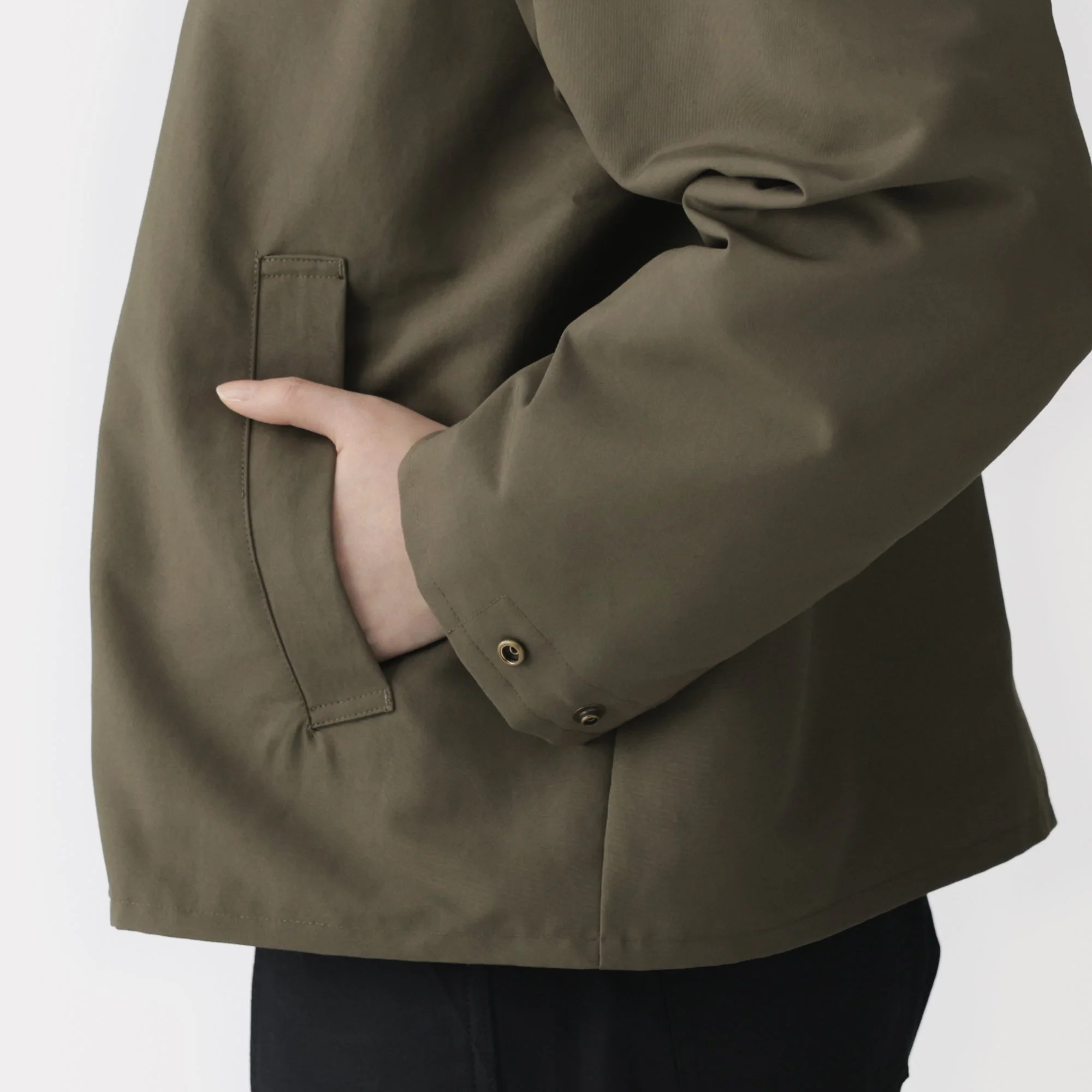 Corduroy Collar Short Blouson - Image 18