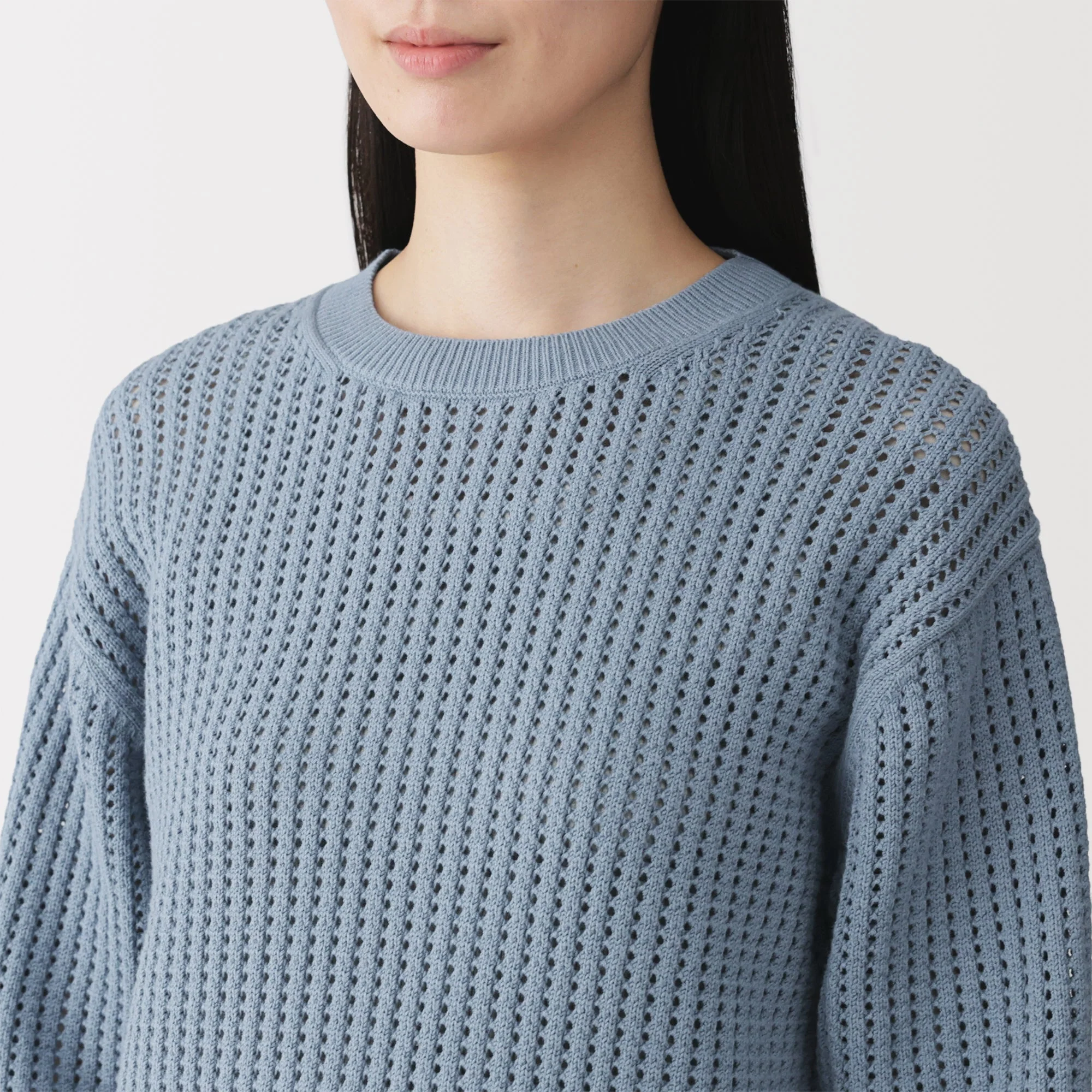 Cotton Blend Mesh Sweater - Image 39