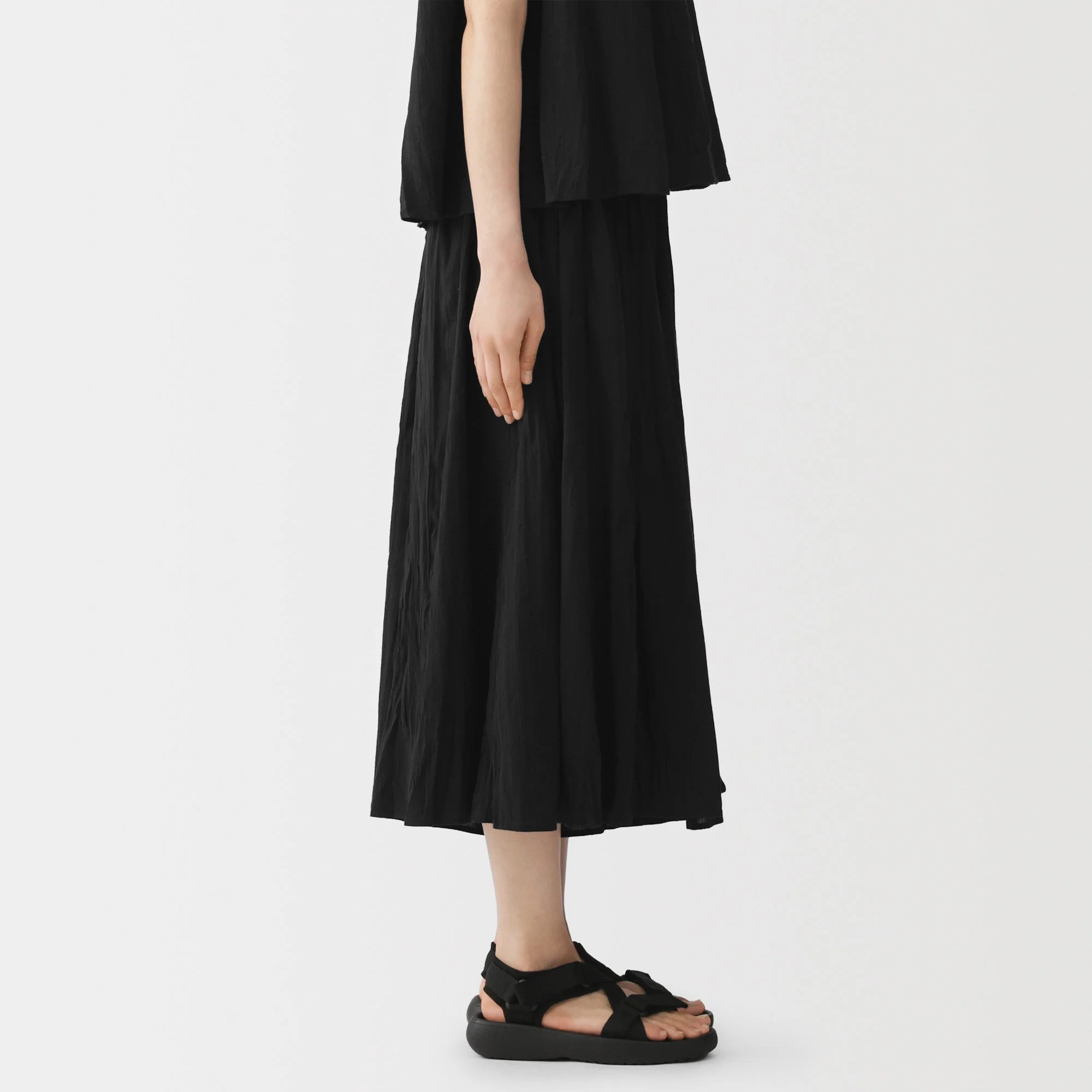 Cotton Crepe Skirt Pants - Image 39