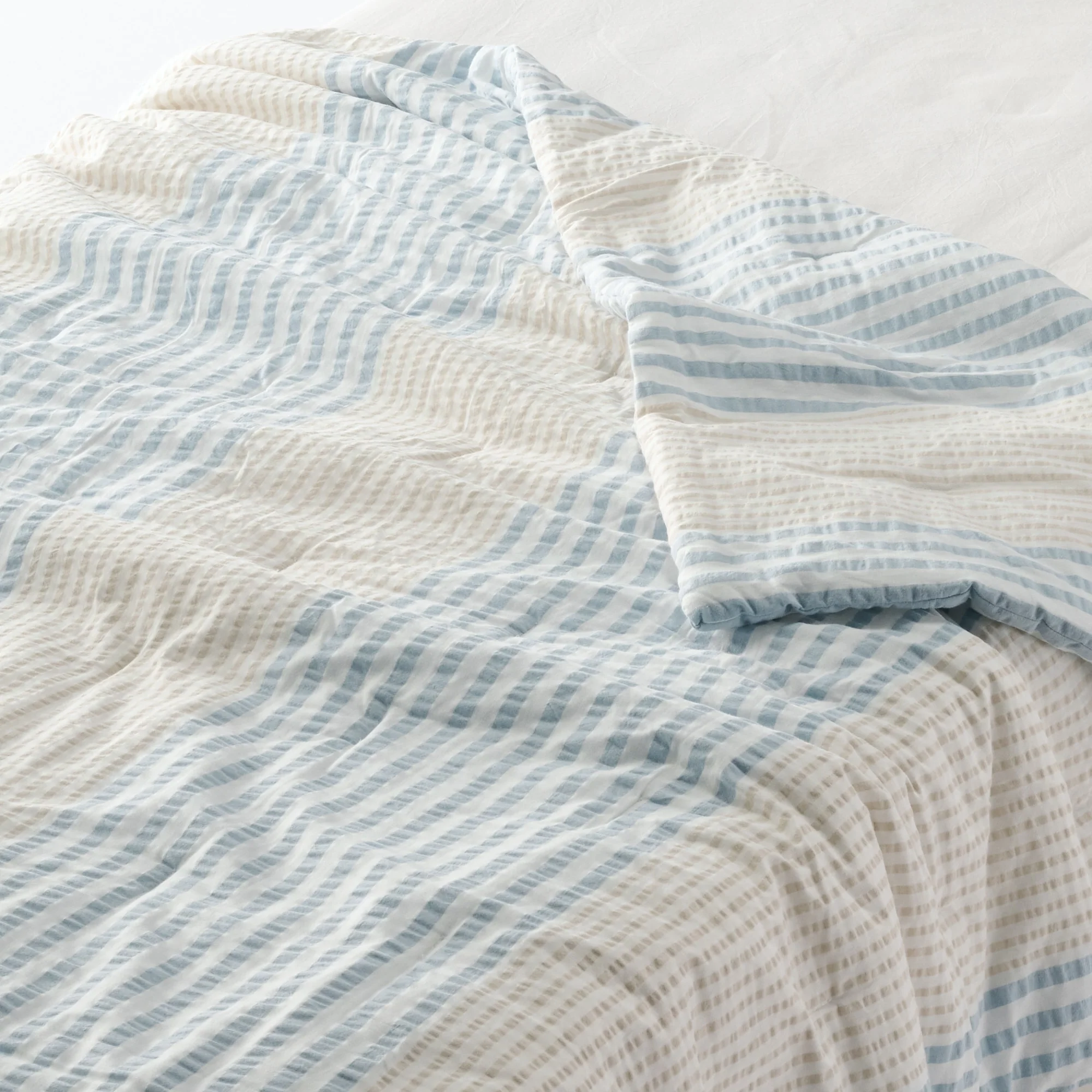Cotton Seersucker Thin Duvet - Queen