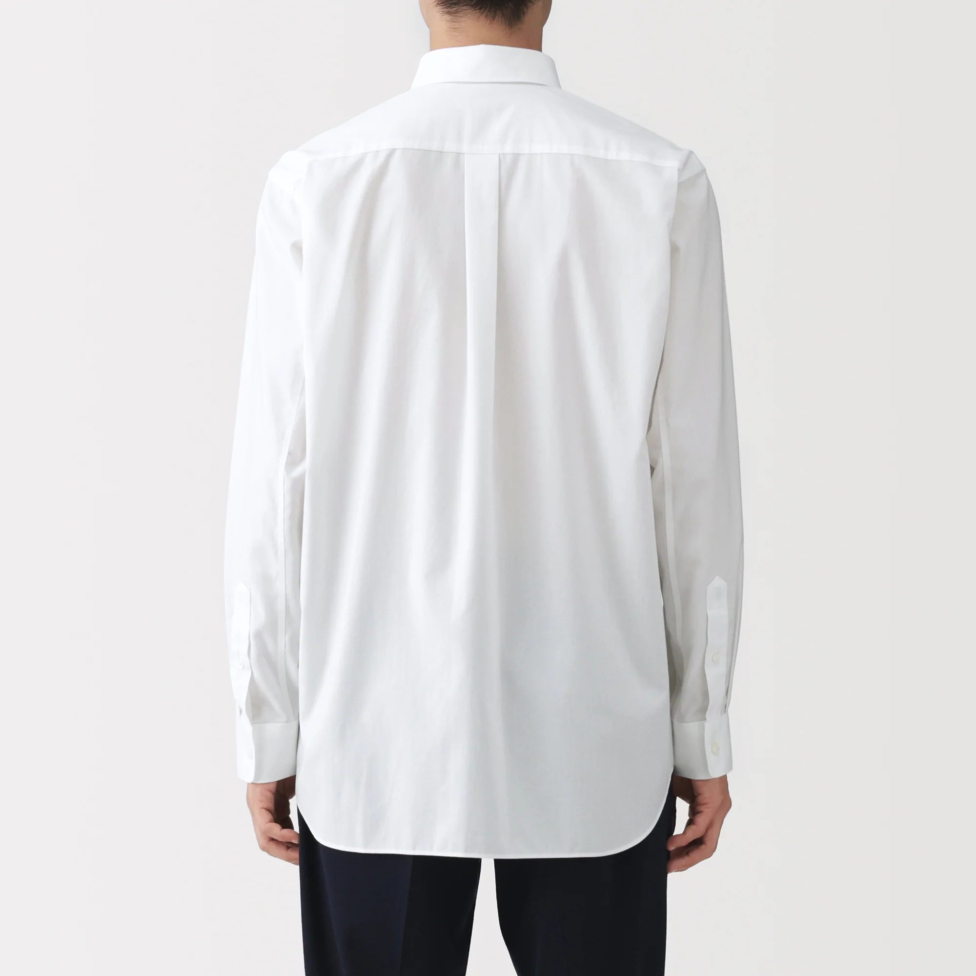 Cotton Semi-Spread Collar Shirt - Image 15