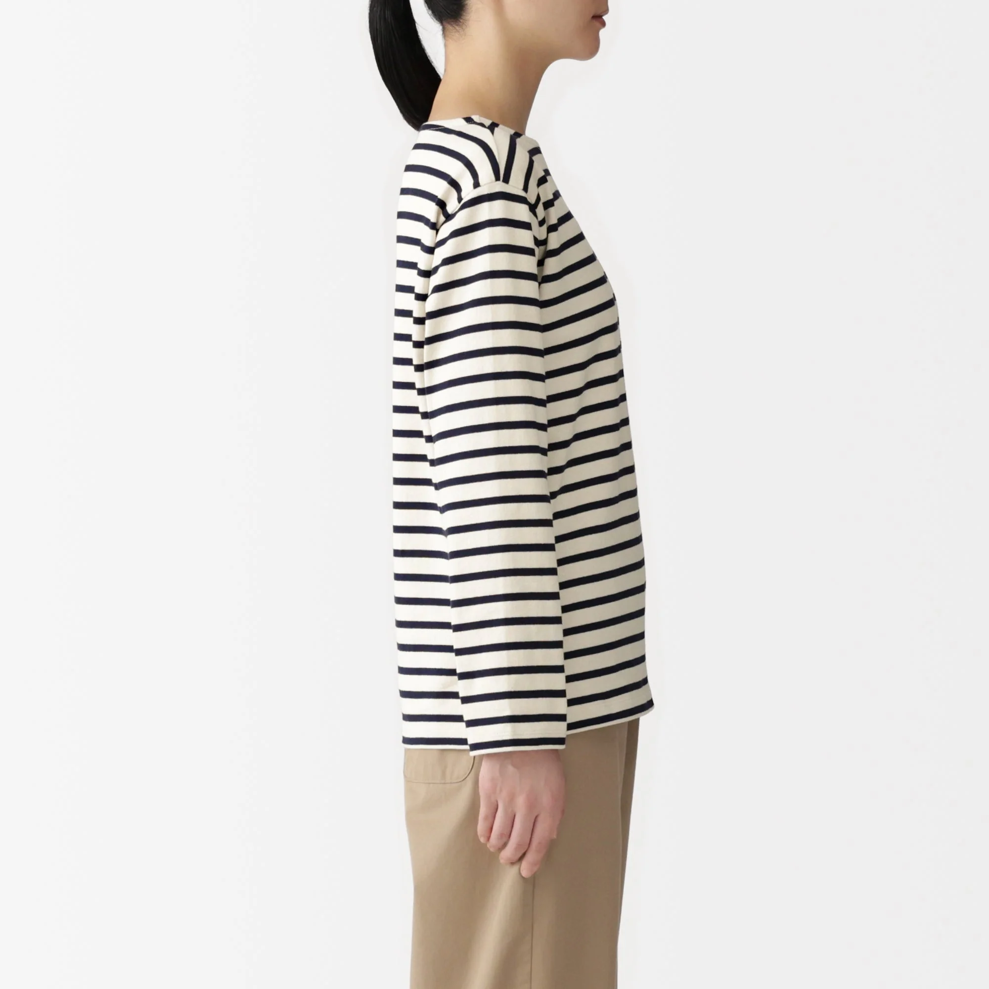 Heavyweight Cotton Boatneck T-Shirt - Image 14