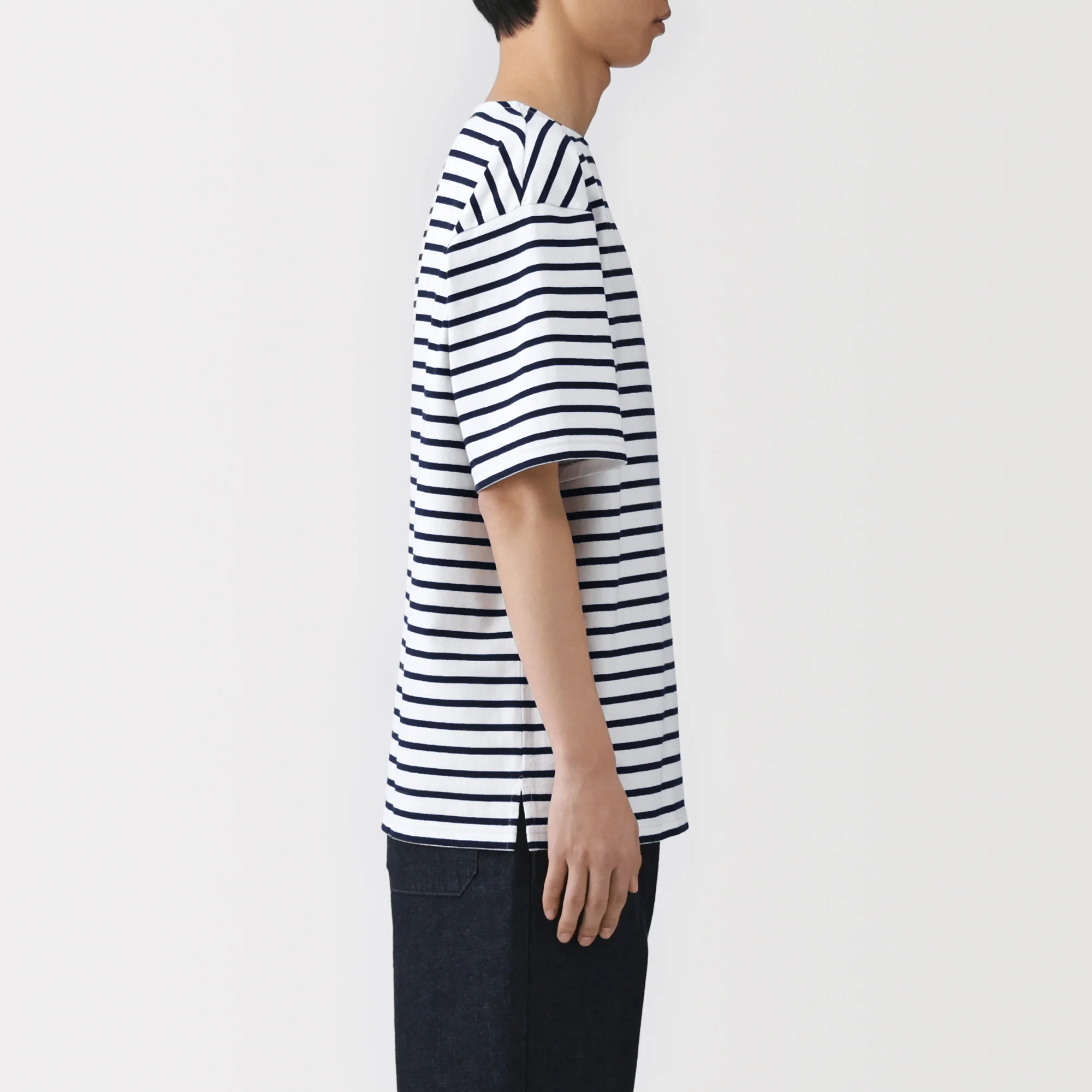 Heavyweight Cotton Boatneck T-Shirt - Image 5