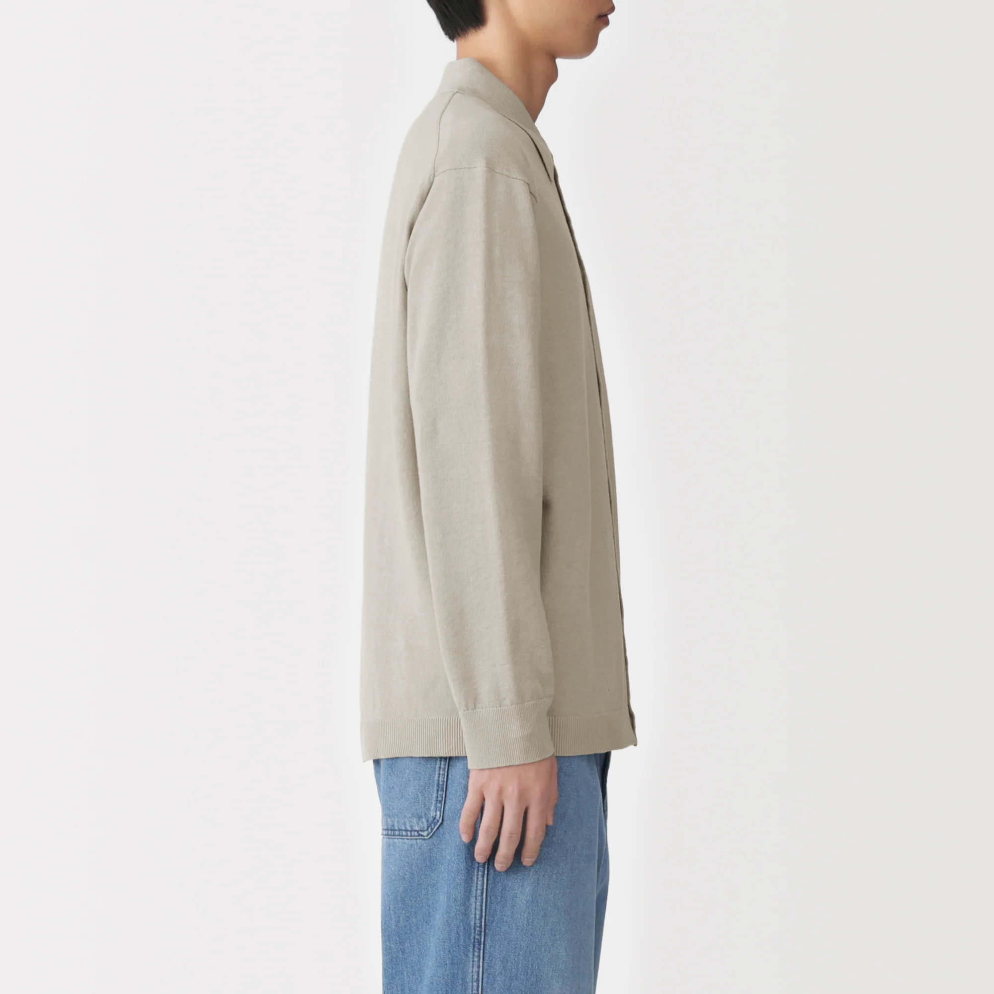 Hemp Blend Knit Shirt Cardigan - Image 12