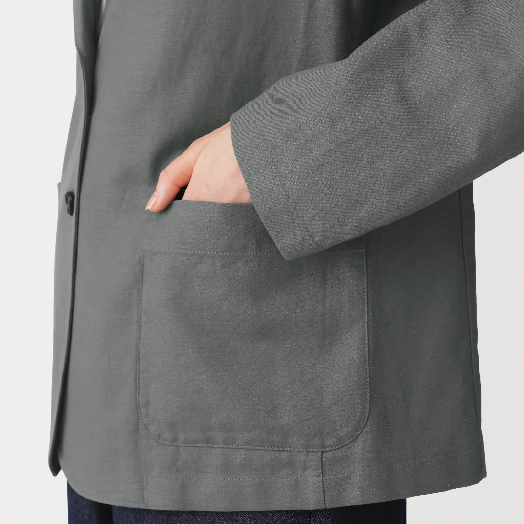 Hemp Blend Twill Tailored Jacket - Image 24