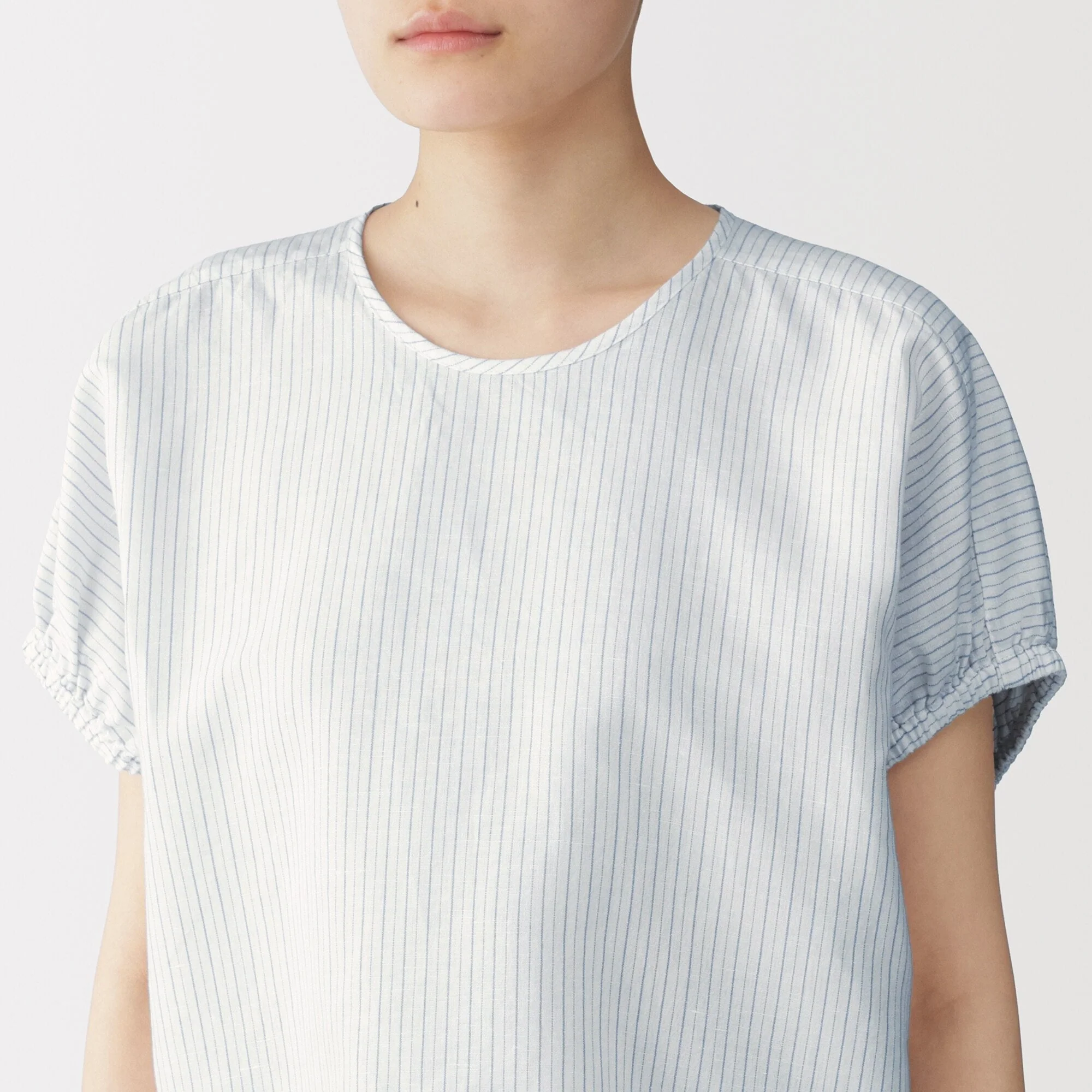 Hemp Cotton Gather Sleeve Blouse - Image 25