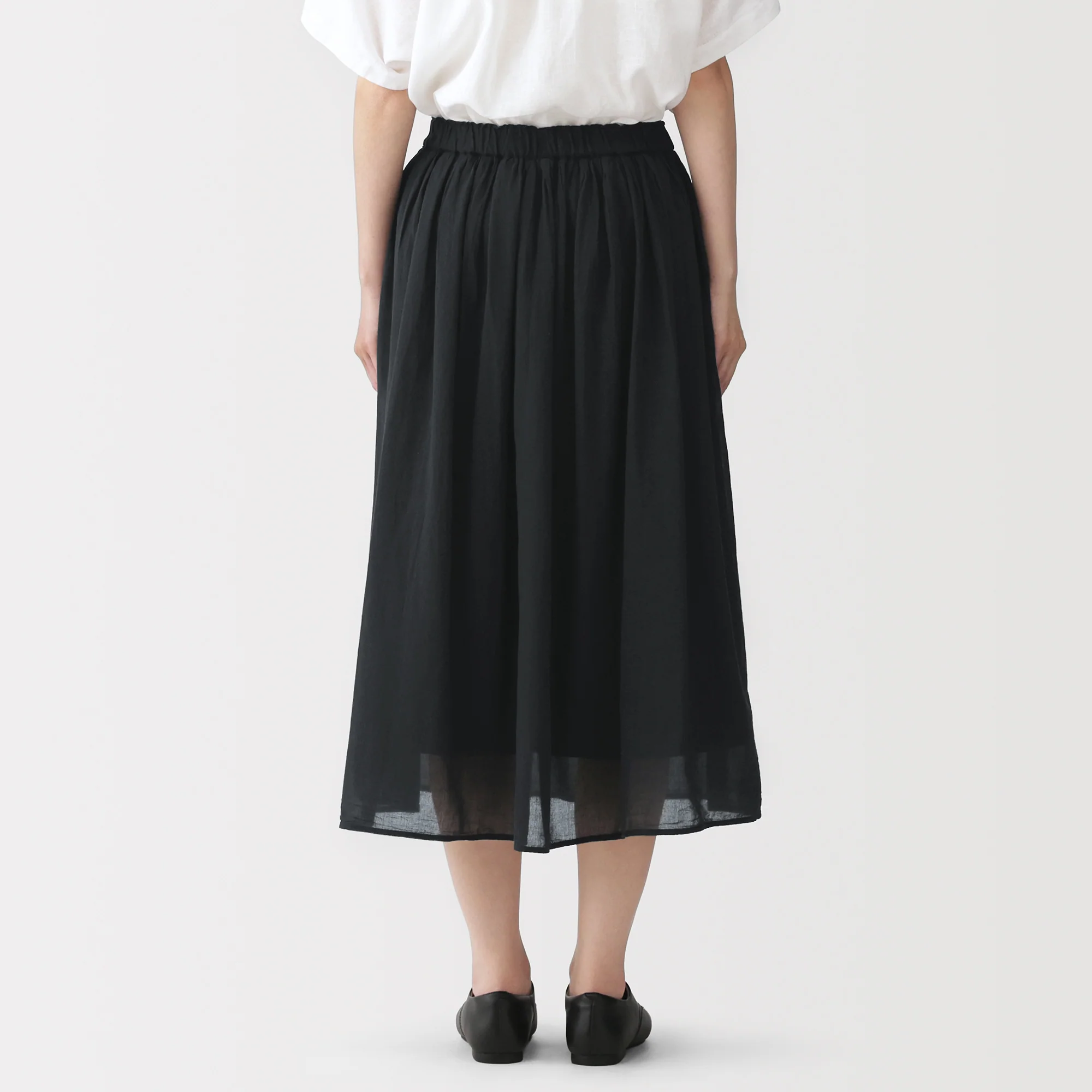 High-Twist Cotton Gathered Skirt - Image 6