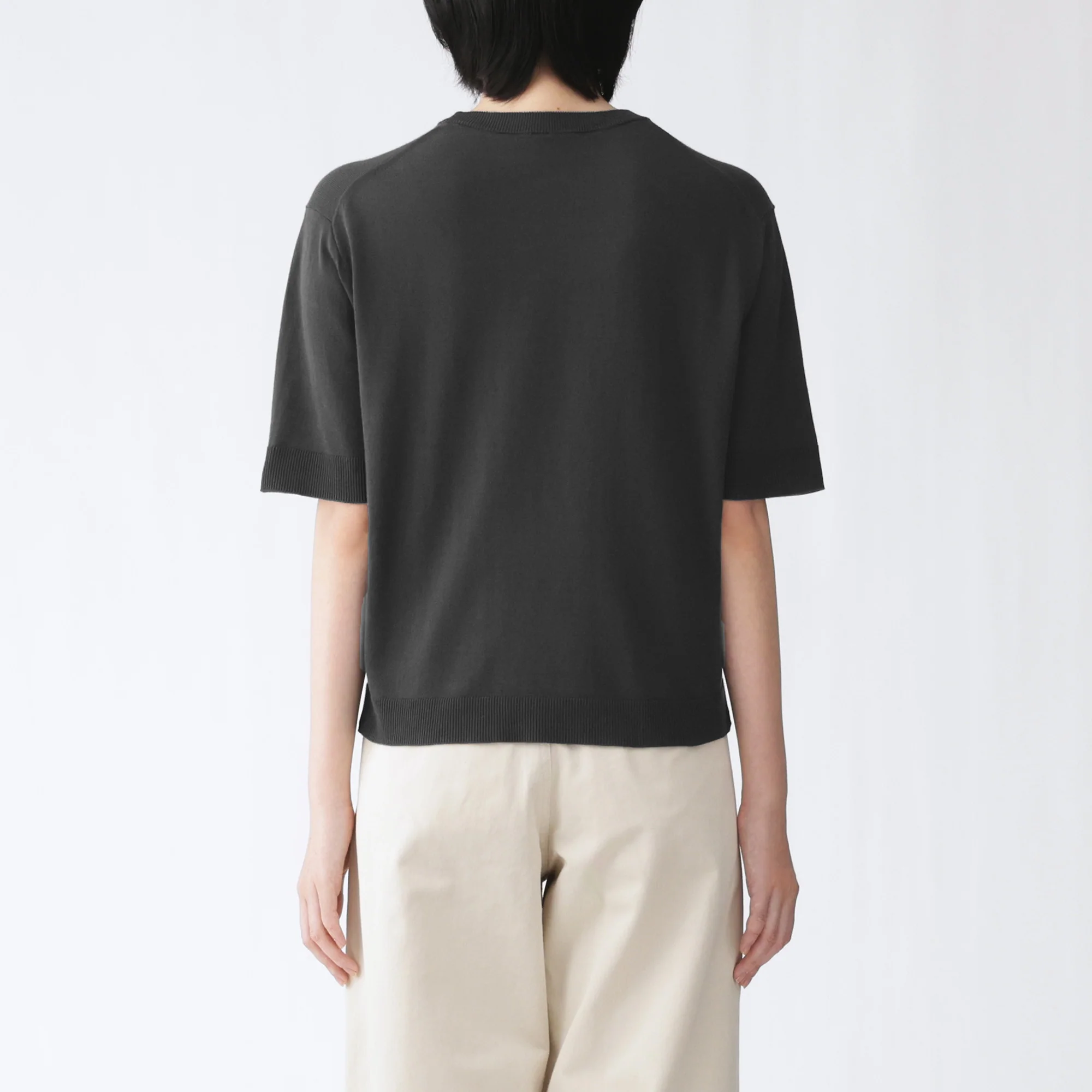 High-Twist Cotton Half Sleeve Sweater - Image 14