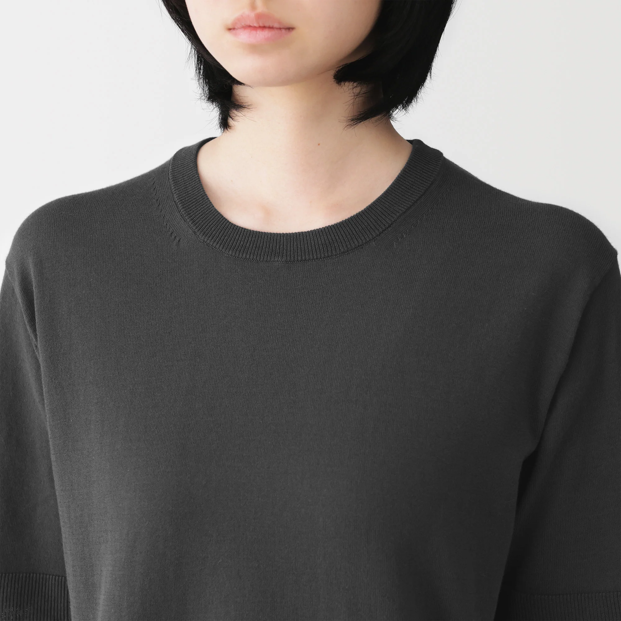 High-Twist Cotton Half Sleeve Sweater - Image 15