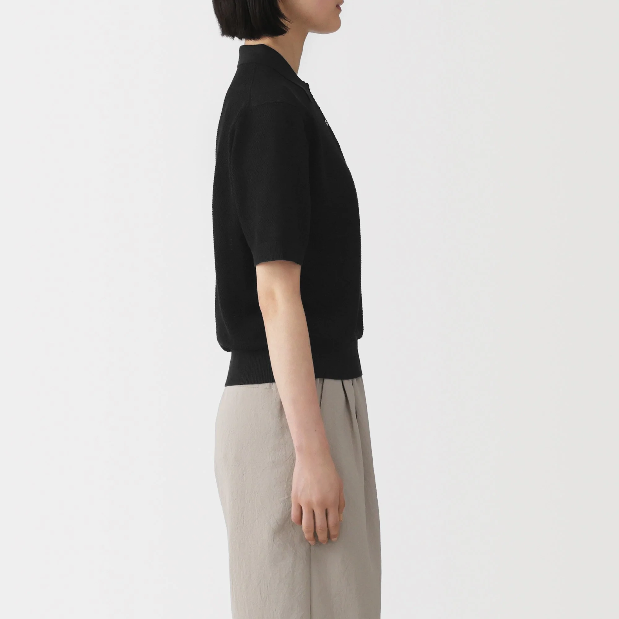 High-Twist Cotton Polo Sweater - Image 19