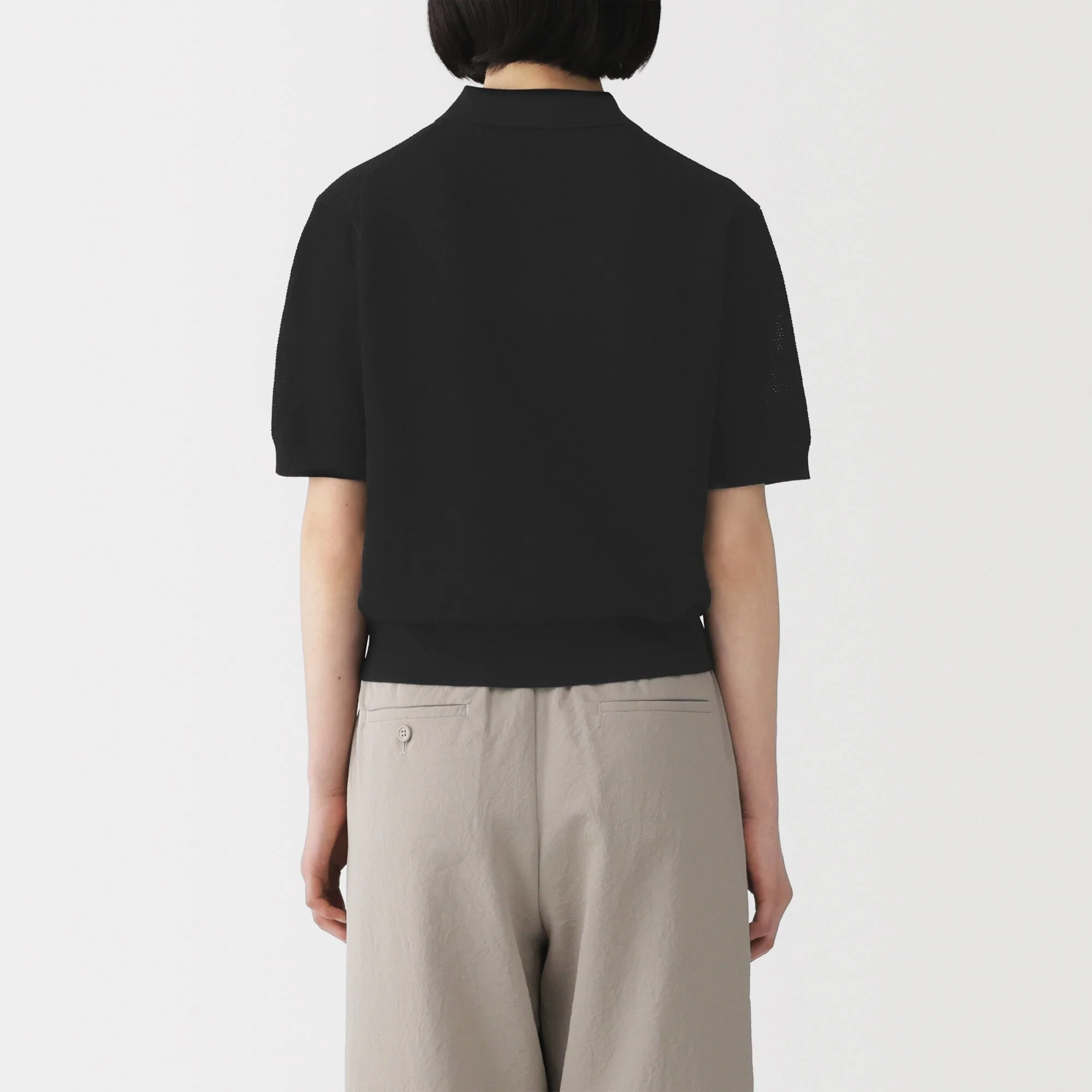 High-Twist Cotton Polo Sweater - Image 20