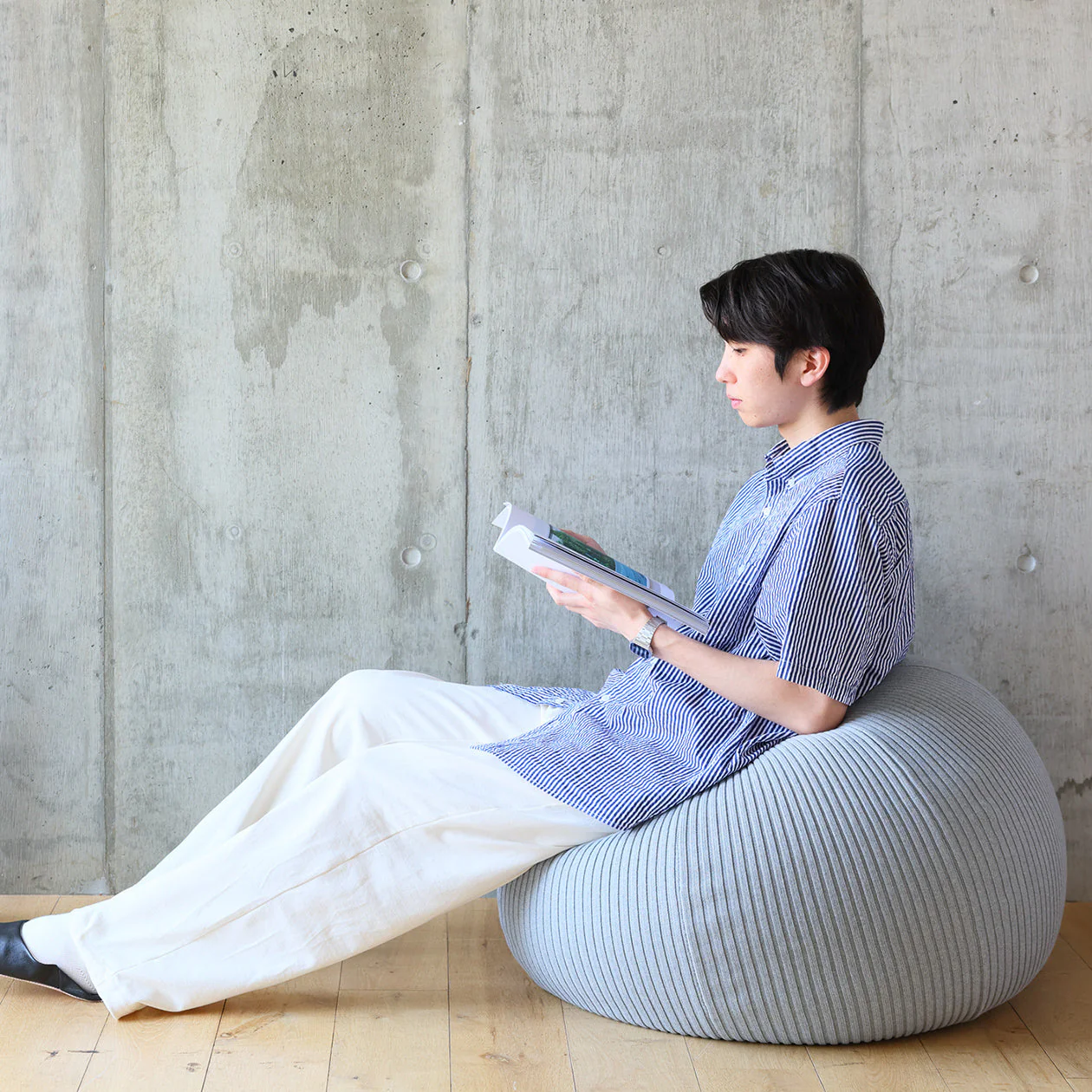 IDÉE PUUF Cover - Gray (Cushion Sold Separately) - Image 6