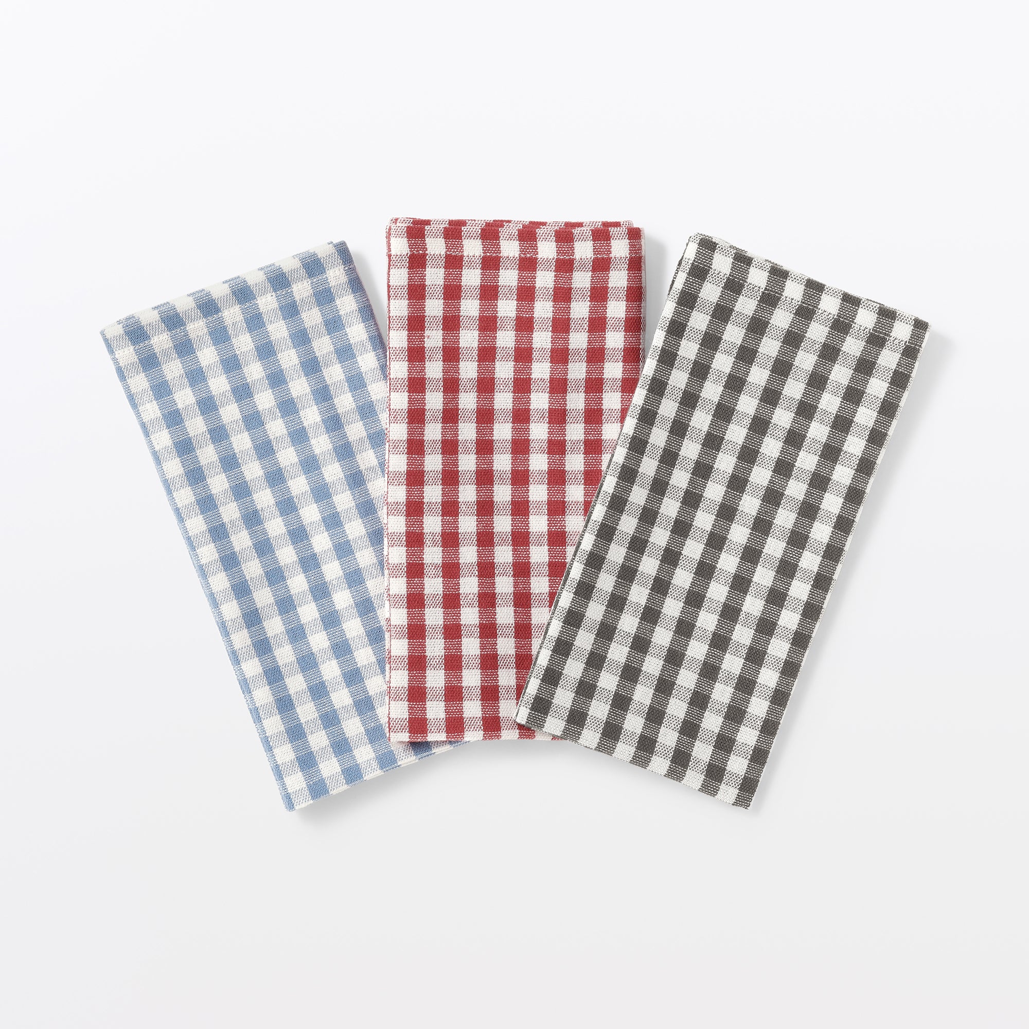 Indian Cotton Napkin - Off-white x Charcoal Gray - Image 4