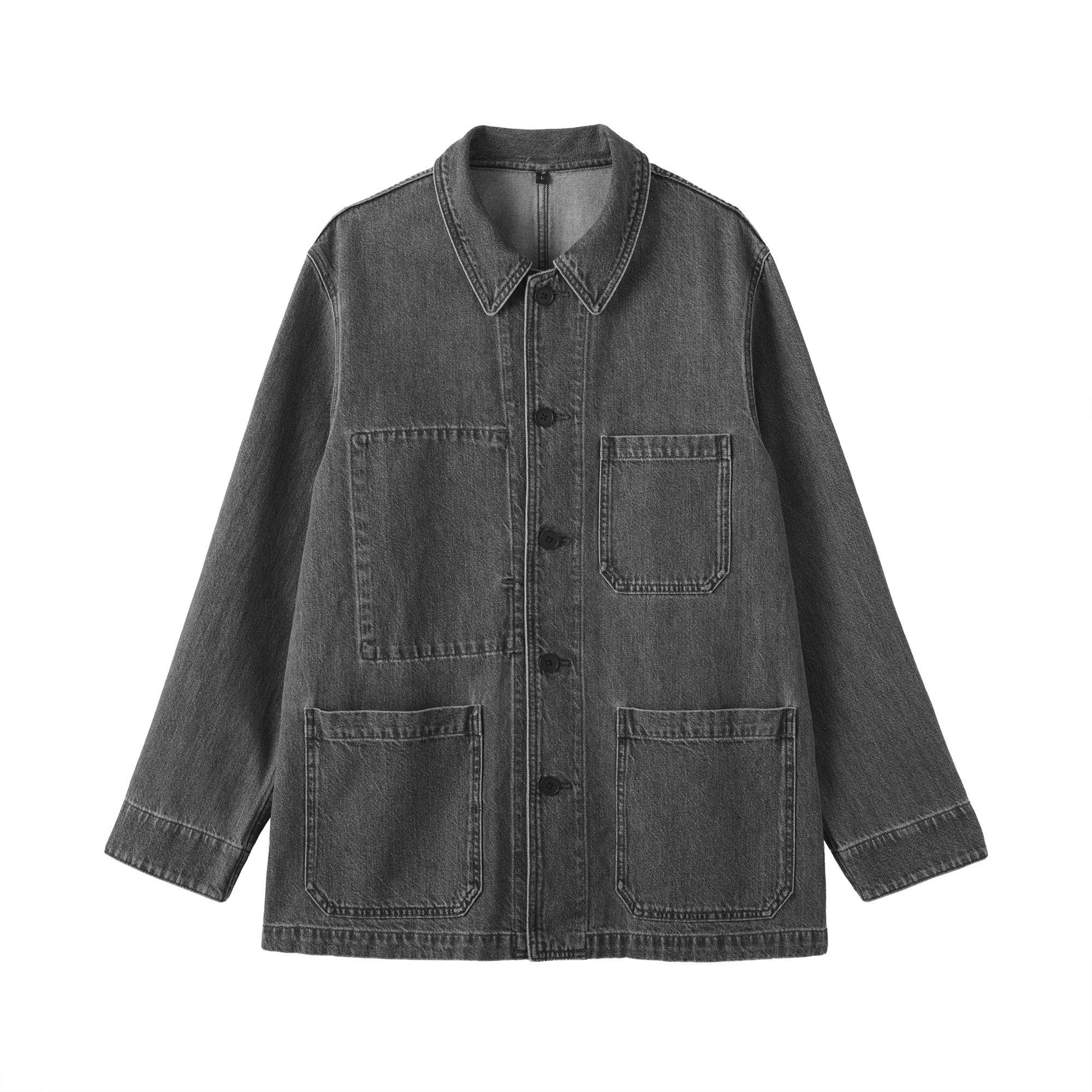Kapok Blend Denim Coverall Jacket - Image 2