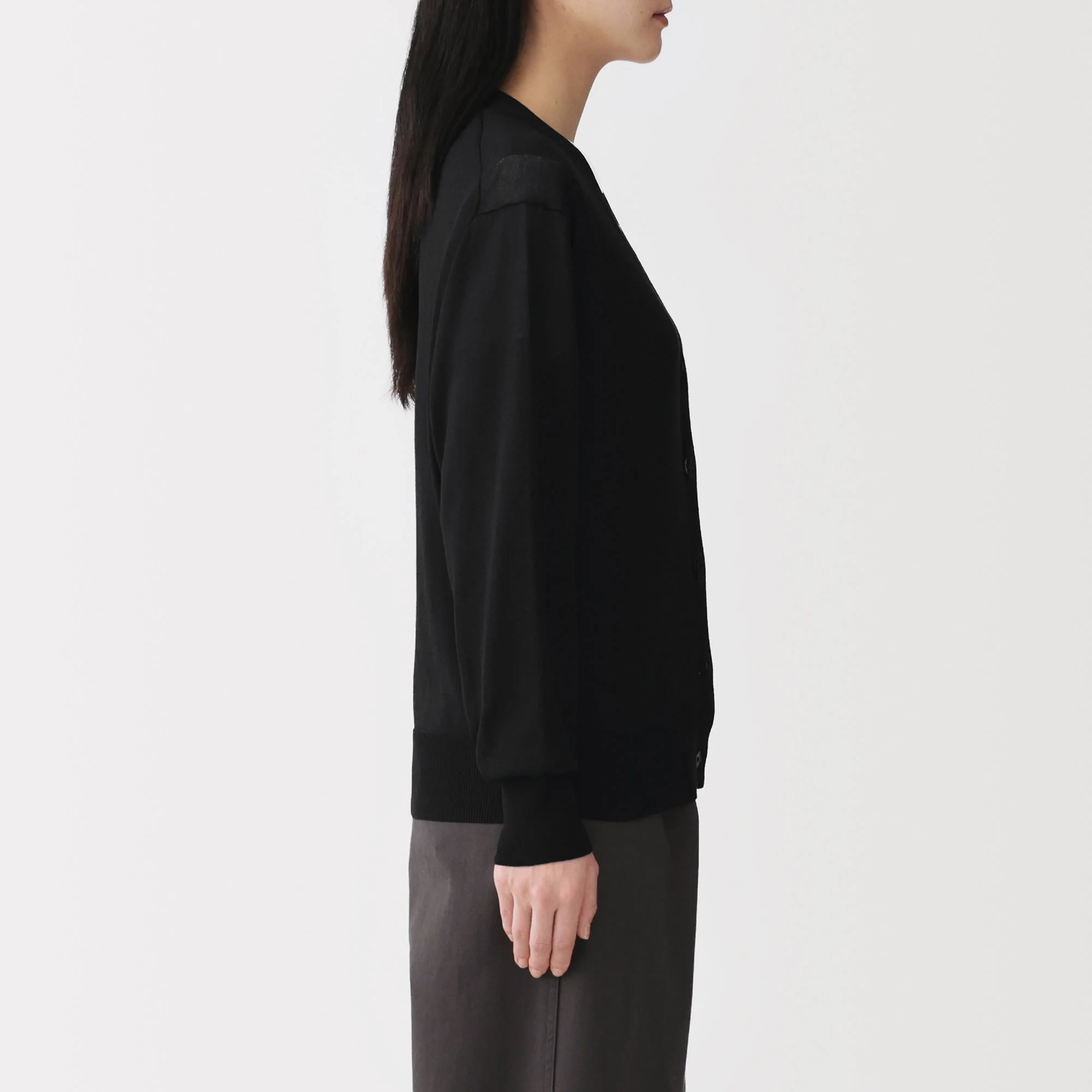 Light Knit V-Neck Cardigan - Image 5