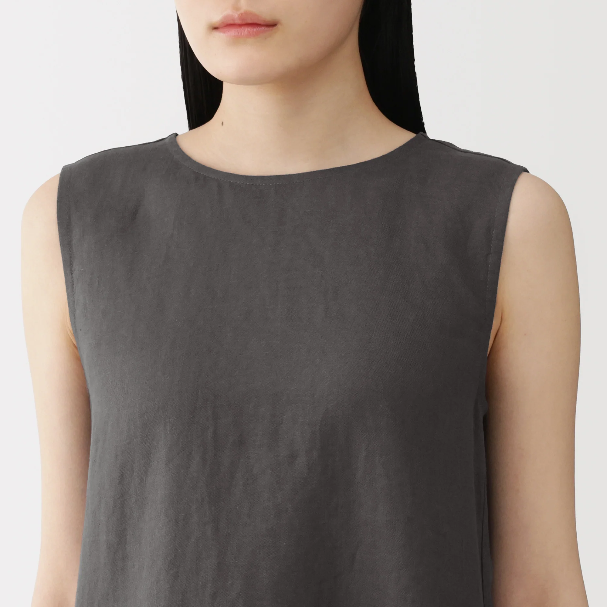 Linen Sleeveless Dress - Image 15