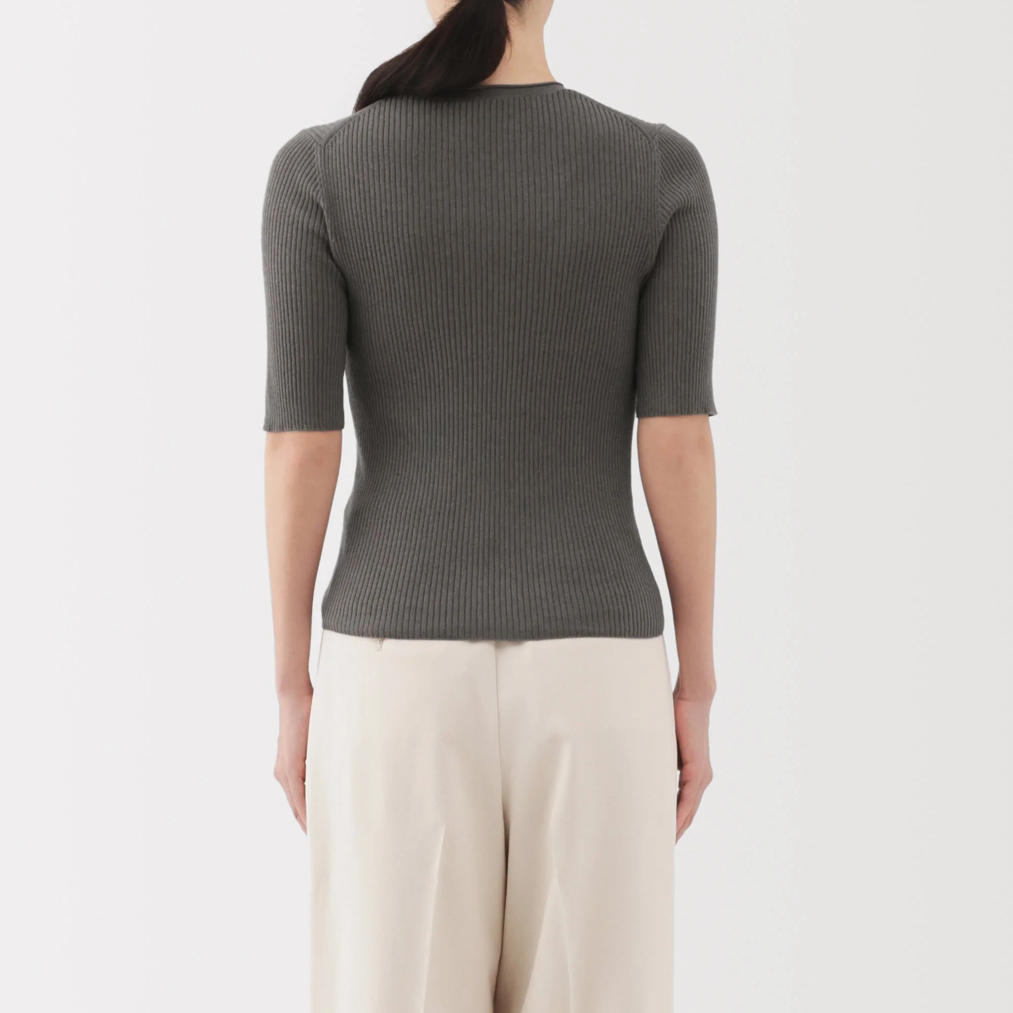 Lyocell Blend Half Sleeve Sweater - Image 27