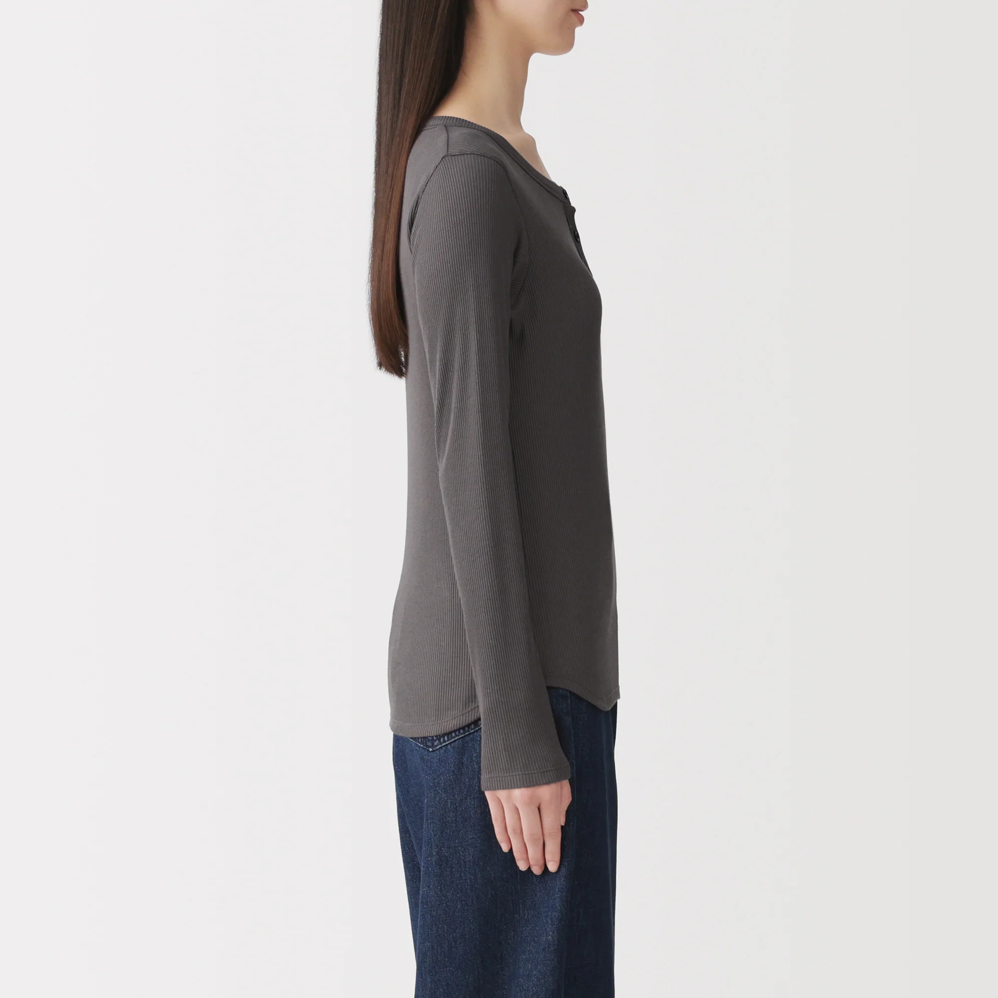 Lyocell Blend Rib Henley T-Shirt - Image 21