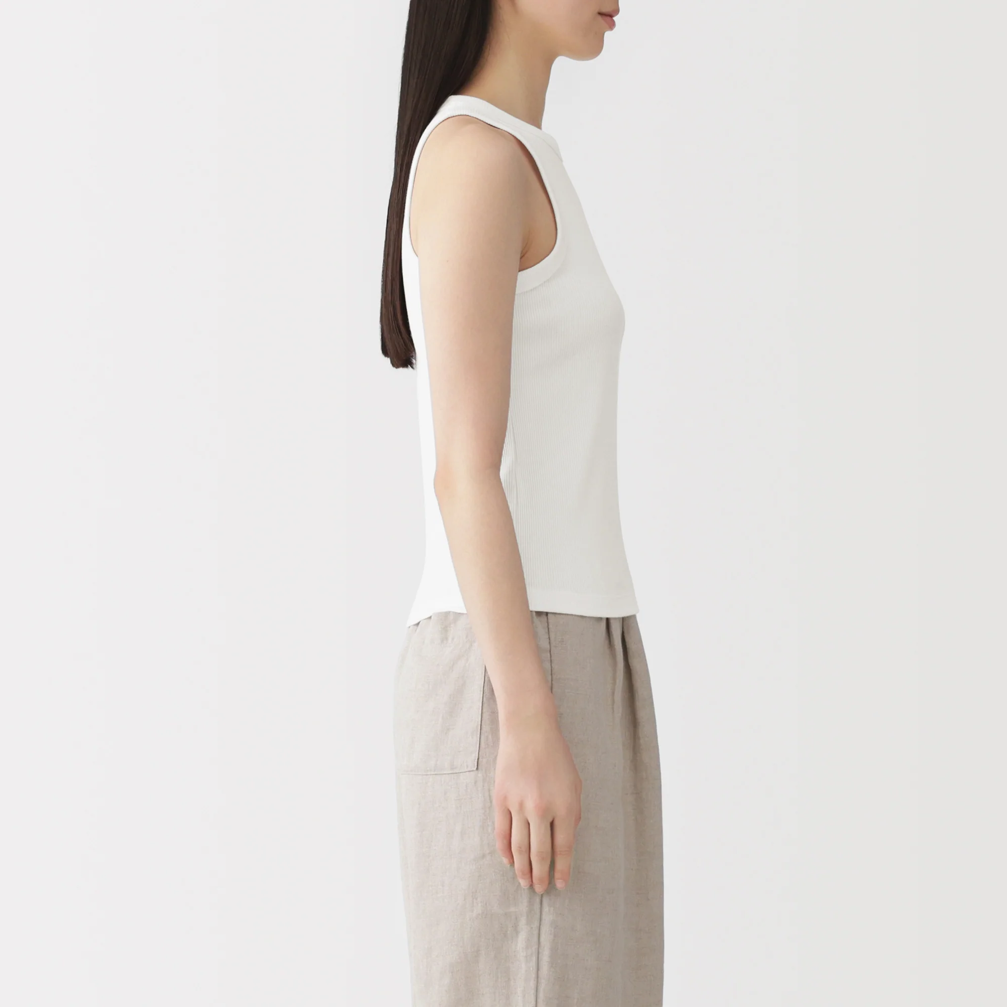 Lyocell Blend Rib Tank Top - Image 46