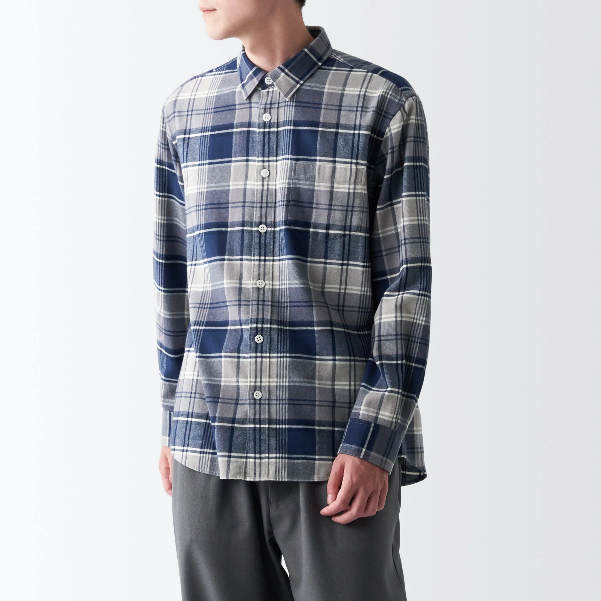Men's Double-Brushed Flannel Patterned Shirt