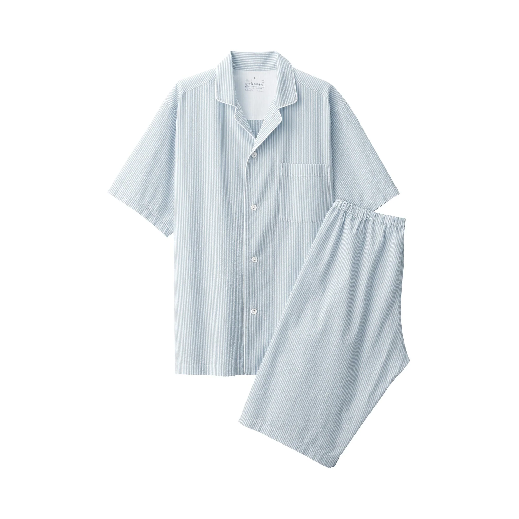 Men's Side Seamless Seersucker Pajamas - Image 2