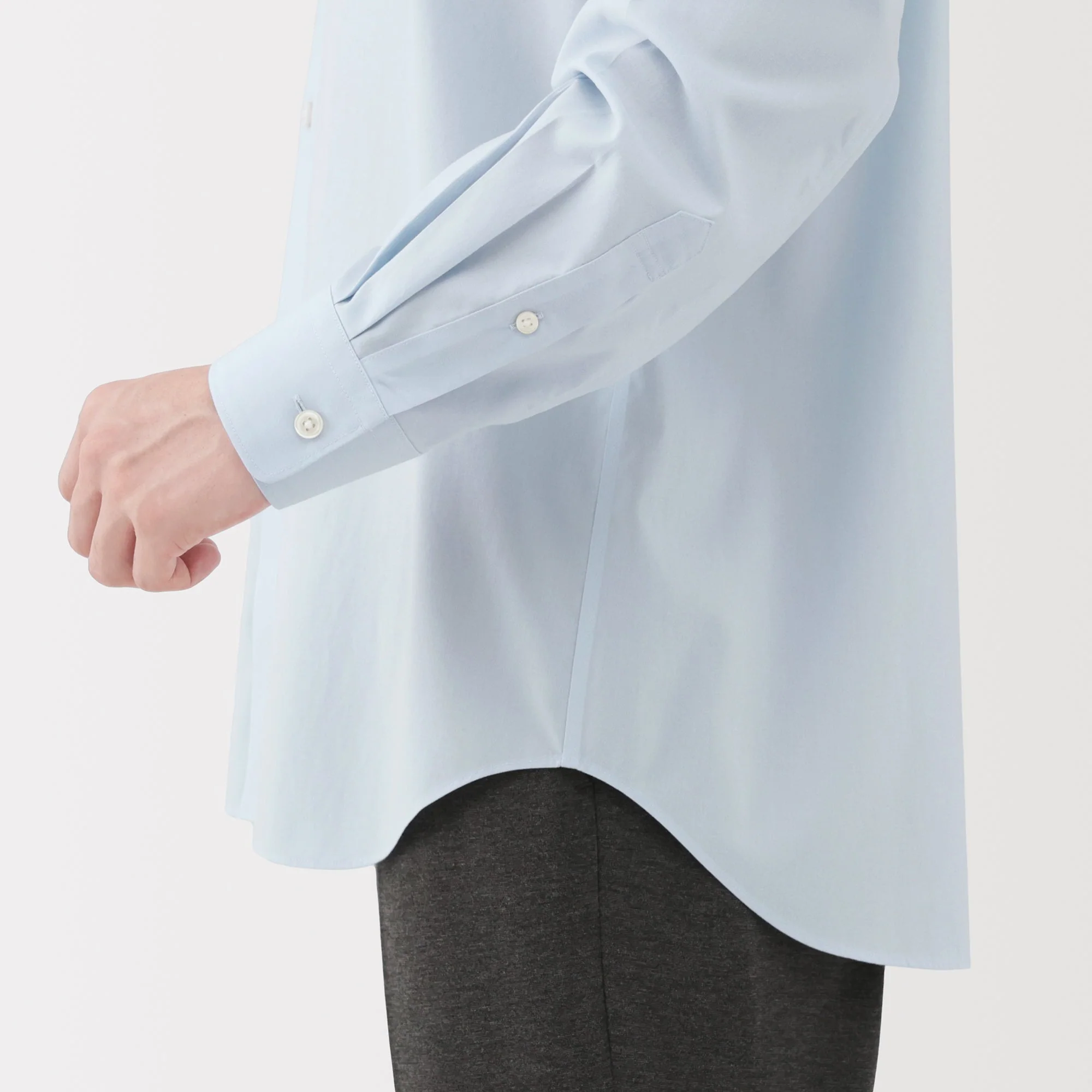 Cotton Semi-Spread Collar Shirt - Image 35
