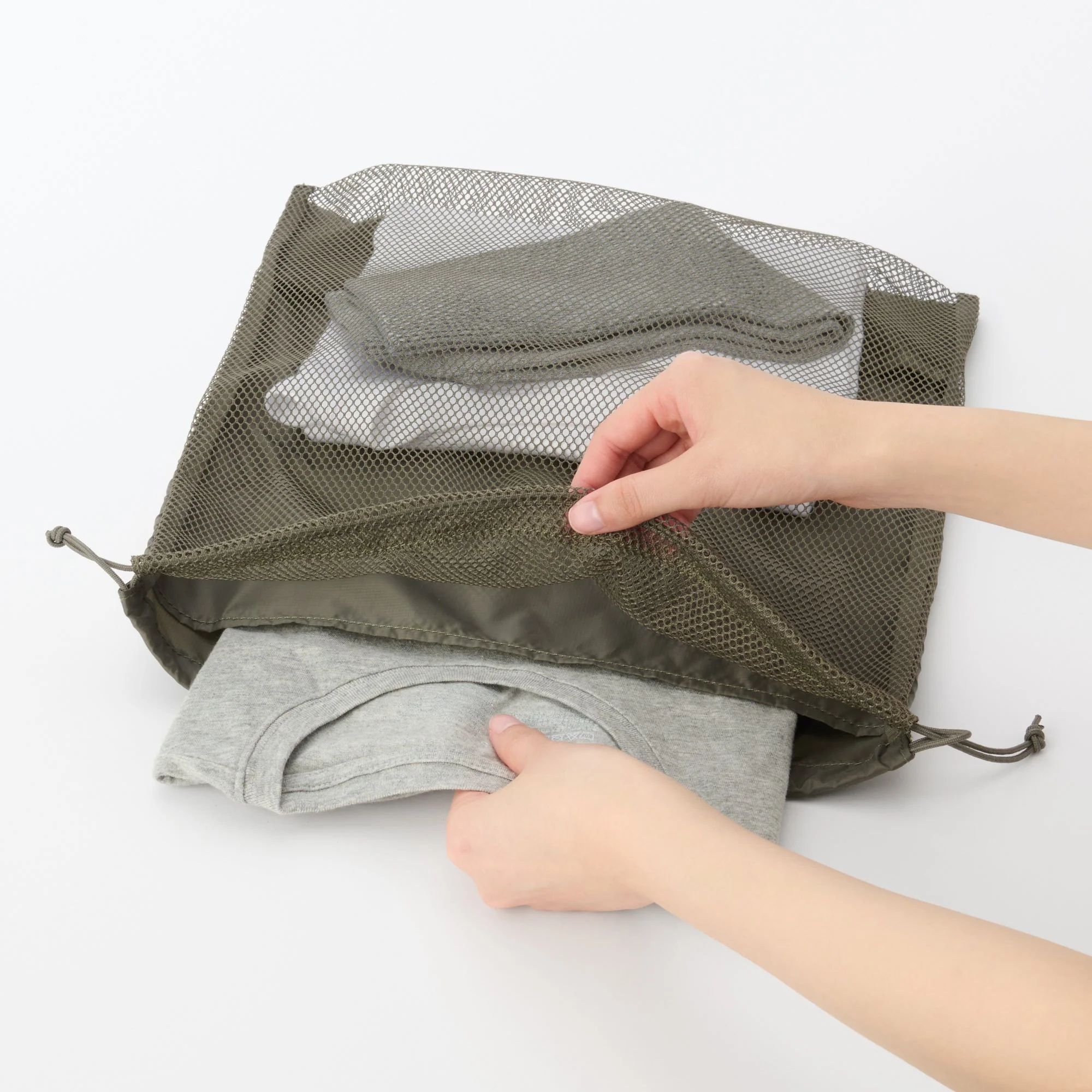 Polyester Mesh Drawstring Bag - Large - Image 4