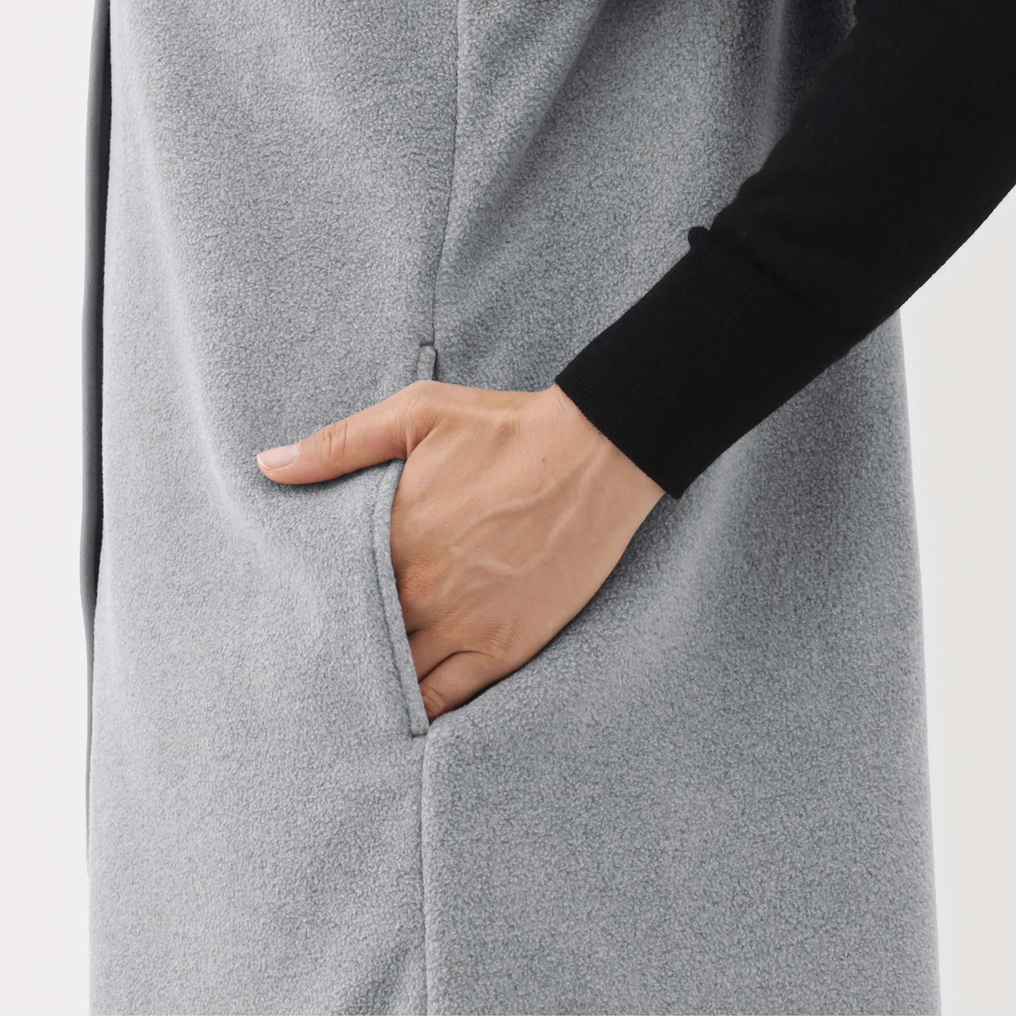Recyclable Fleece Long Gilet - Image 8