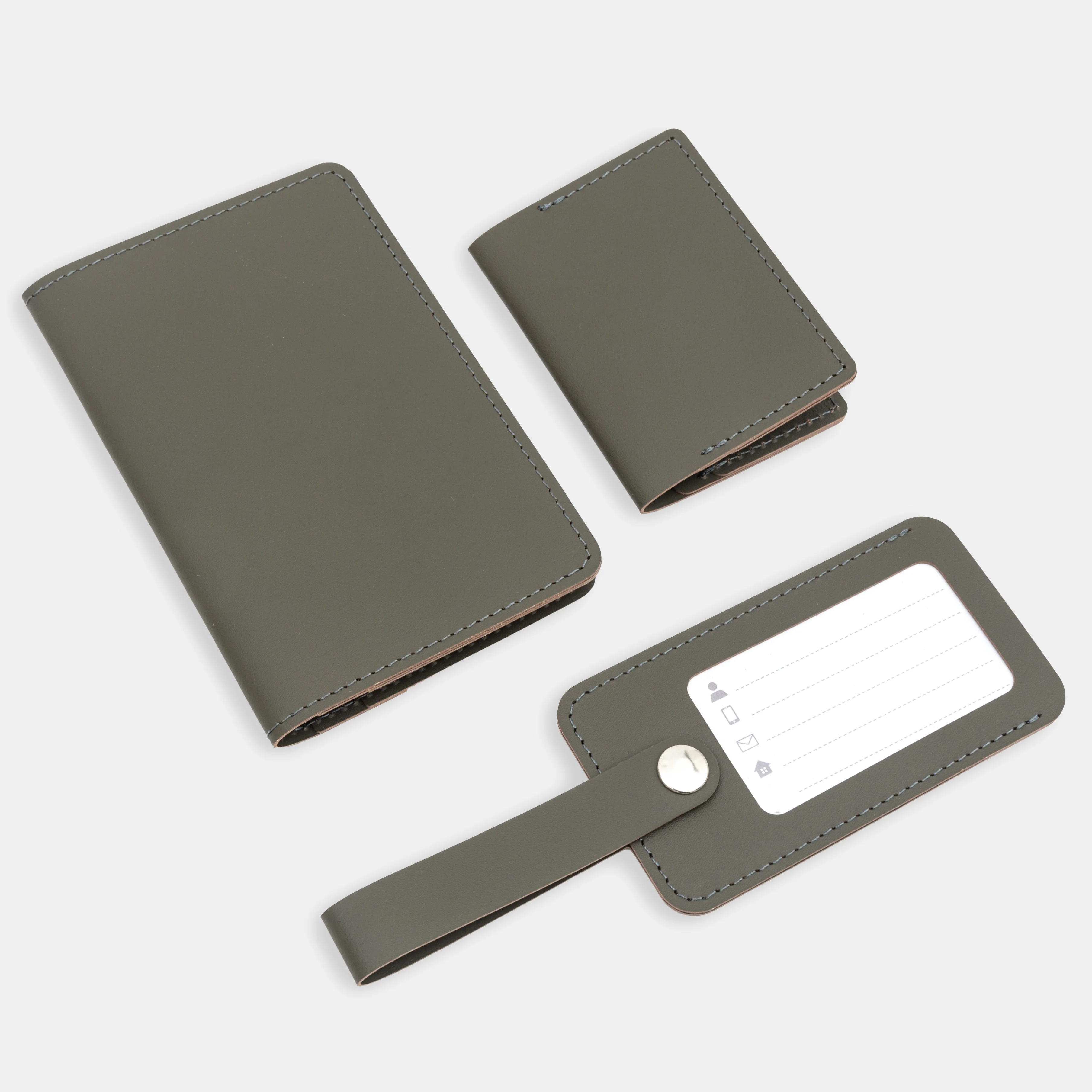 Recycled Leather Travel Card Holder - Pink - Image 5