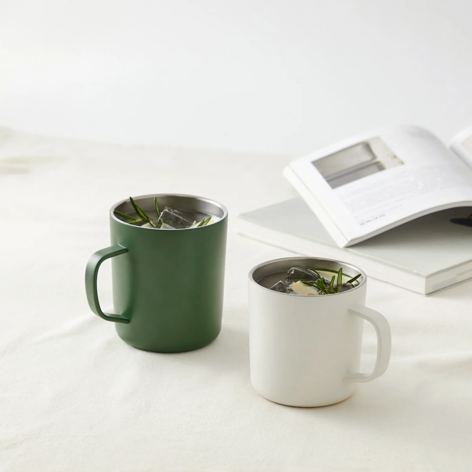 Stainless Steel Mug Cup - White (12.8 fl oz) - Image 8