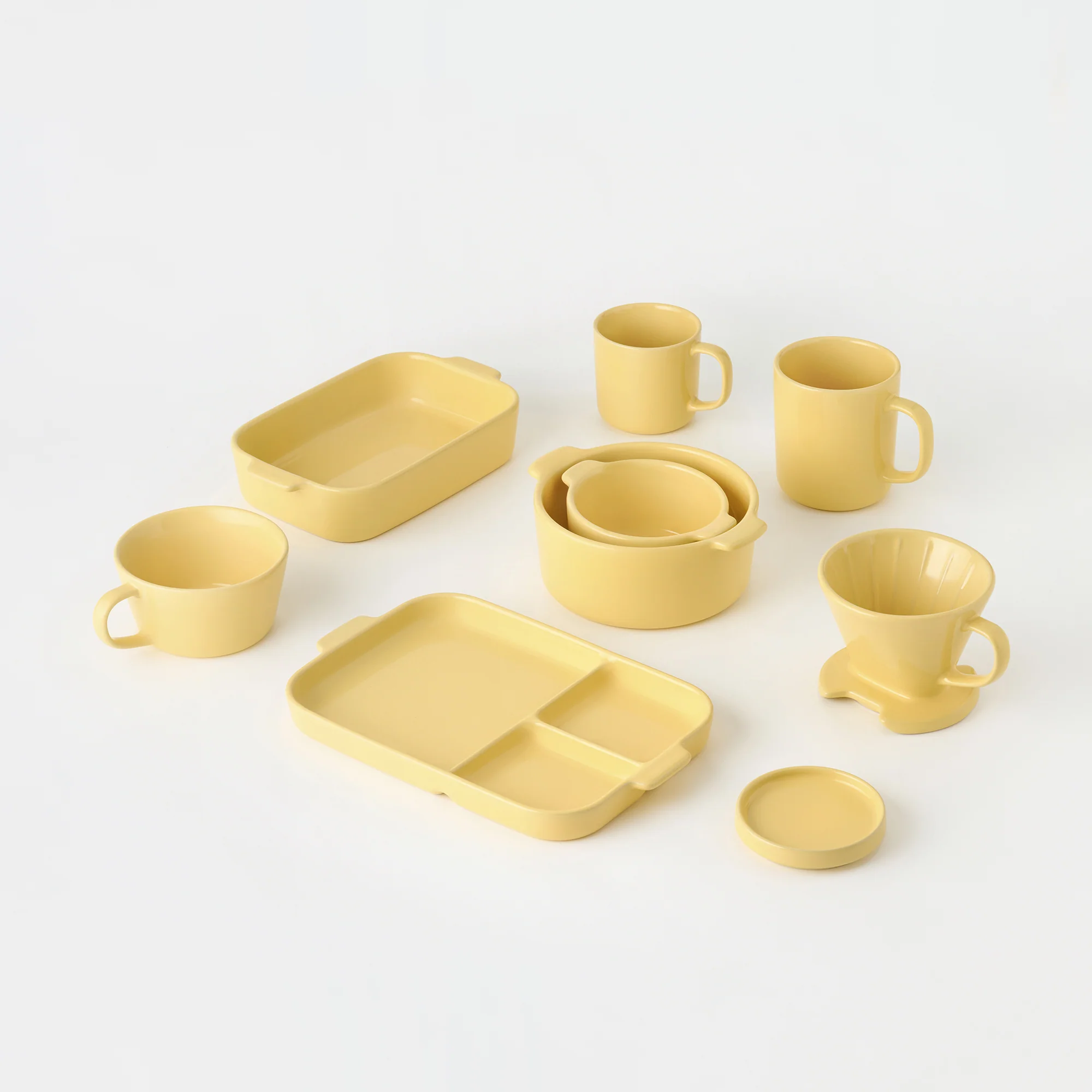 Stoneware Baking Dish Oven Tray - Light Yellow - Image 5