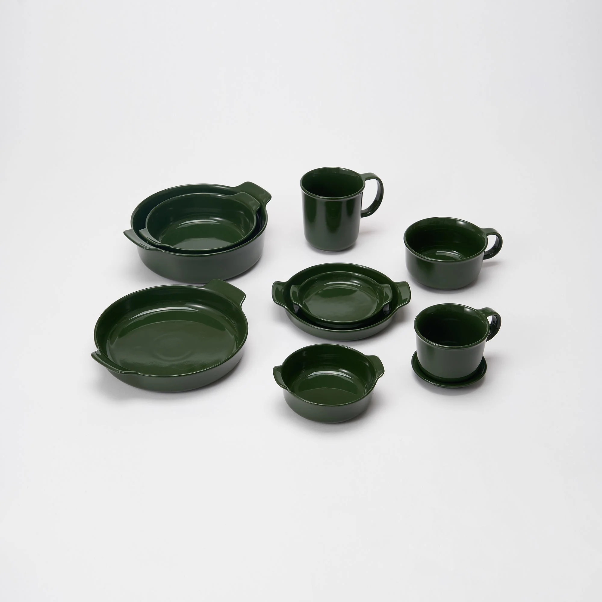 Stoneware Bowl (Dia. 5.1") - Dark Green - Image 8