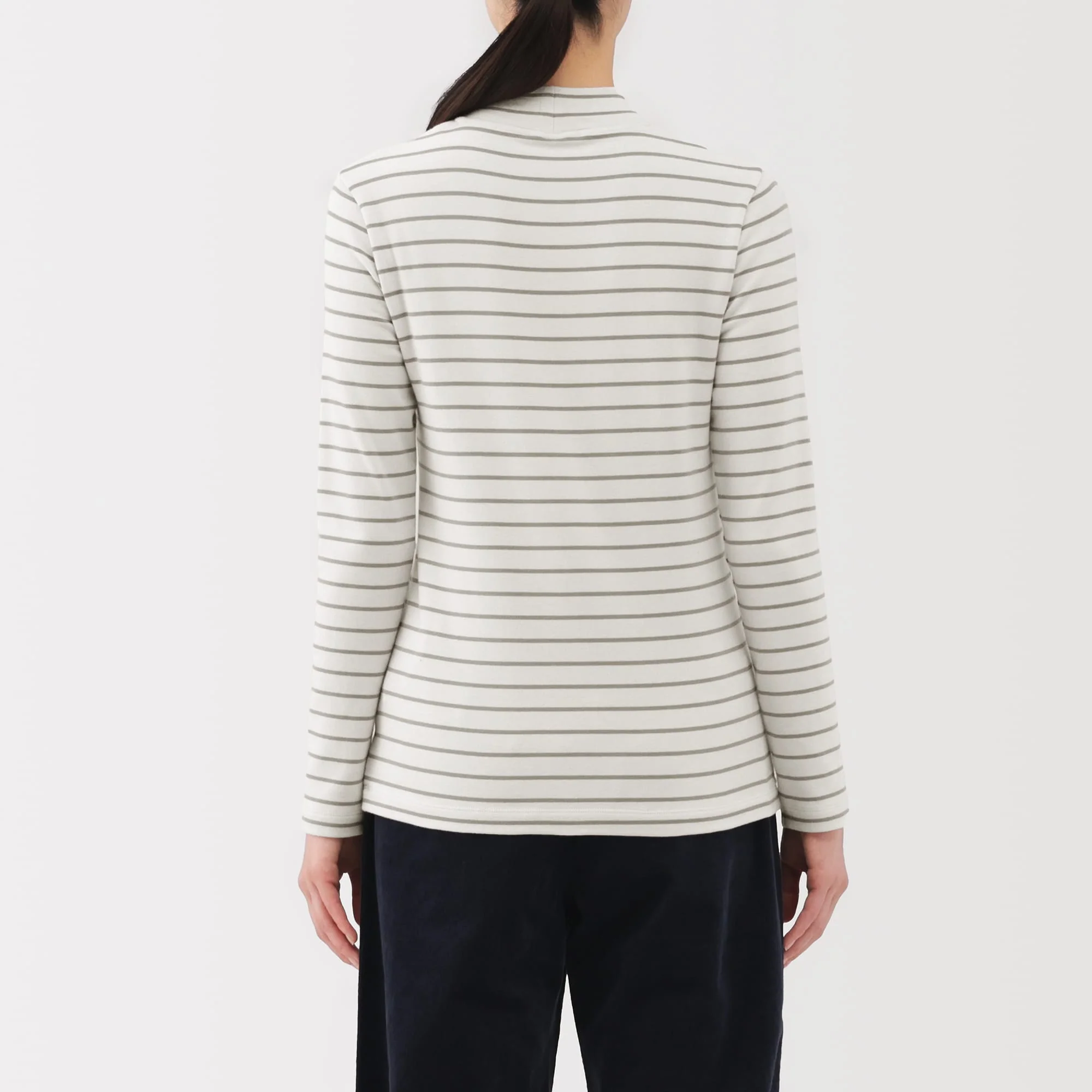 Women's Brushed Ribbed High Neck Long Sleeve T-Shirt - Image 38