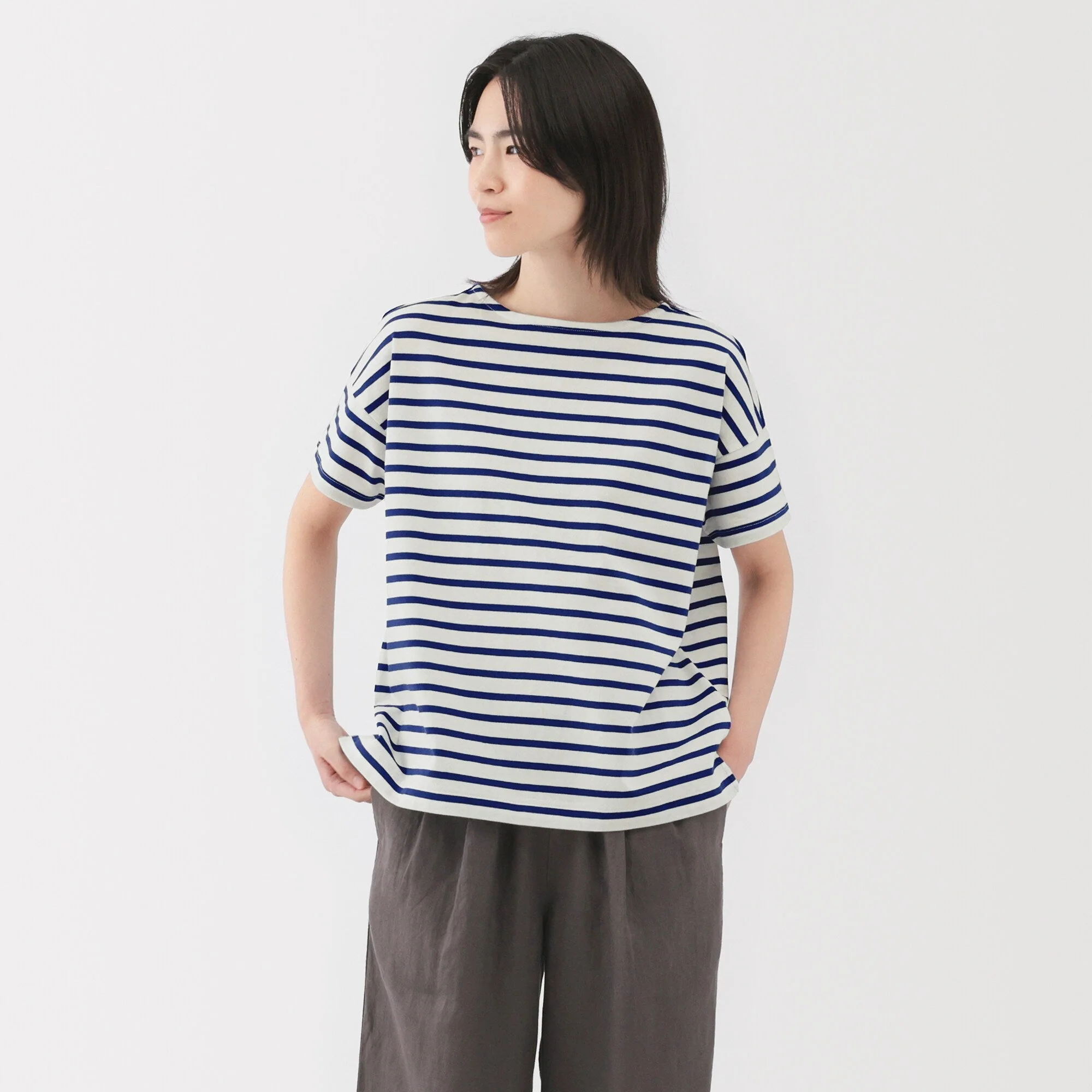 Women's Boat Neck Short Sleeve T-Shirt - Image 36