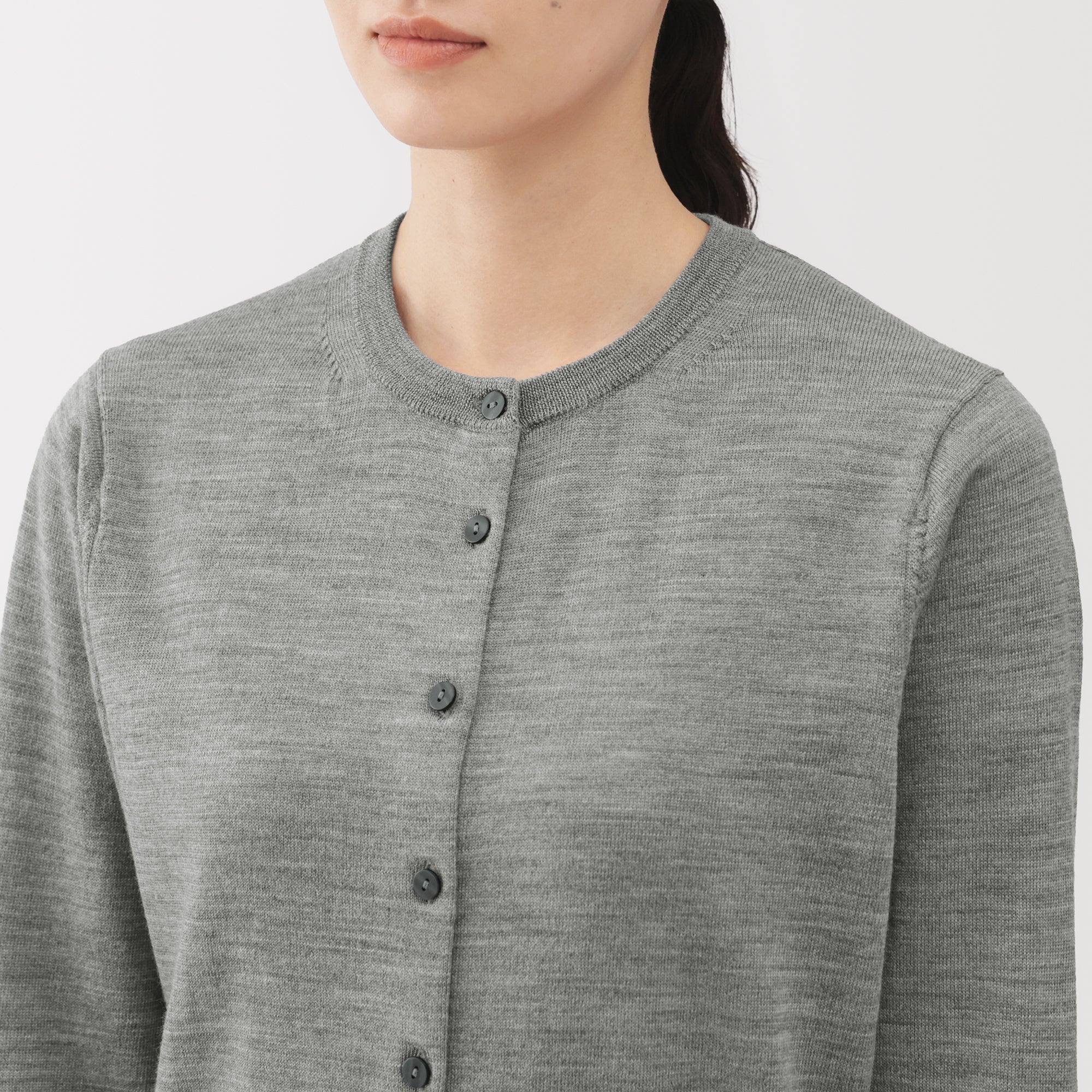 Wool Crewneck Cardigan - Image 35