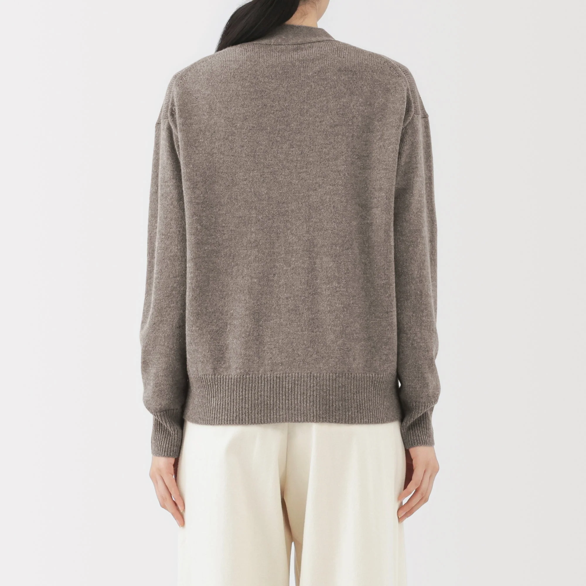 Wool V-Neck Cardigan - Image 38