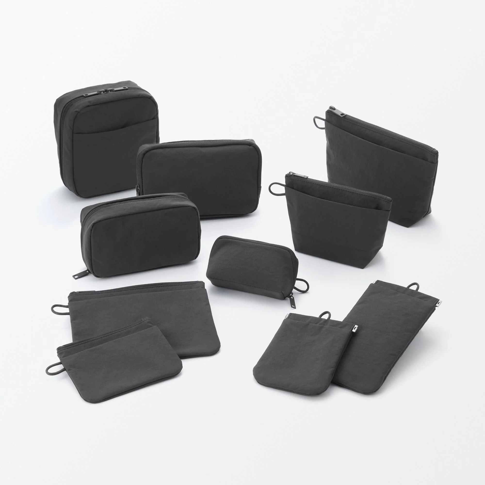 Wrinkled Nylon Wide-Opening Pouch - Square - Image 21
